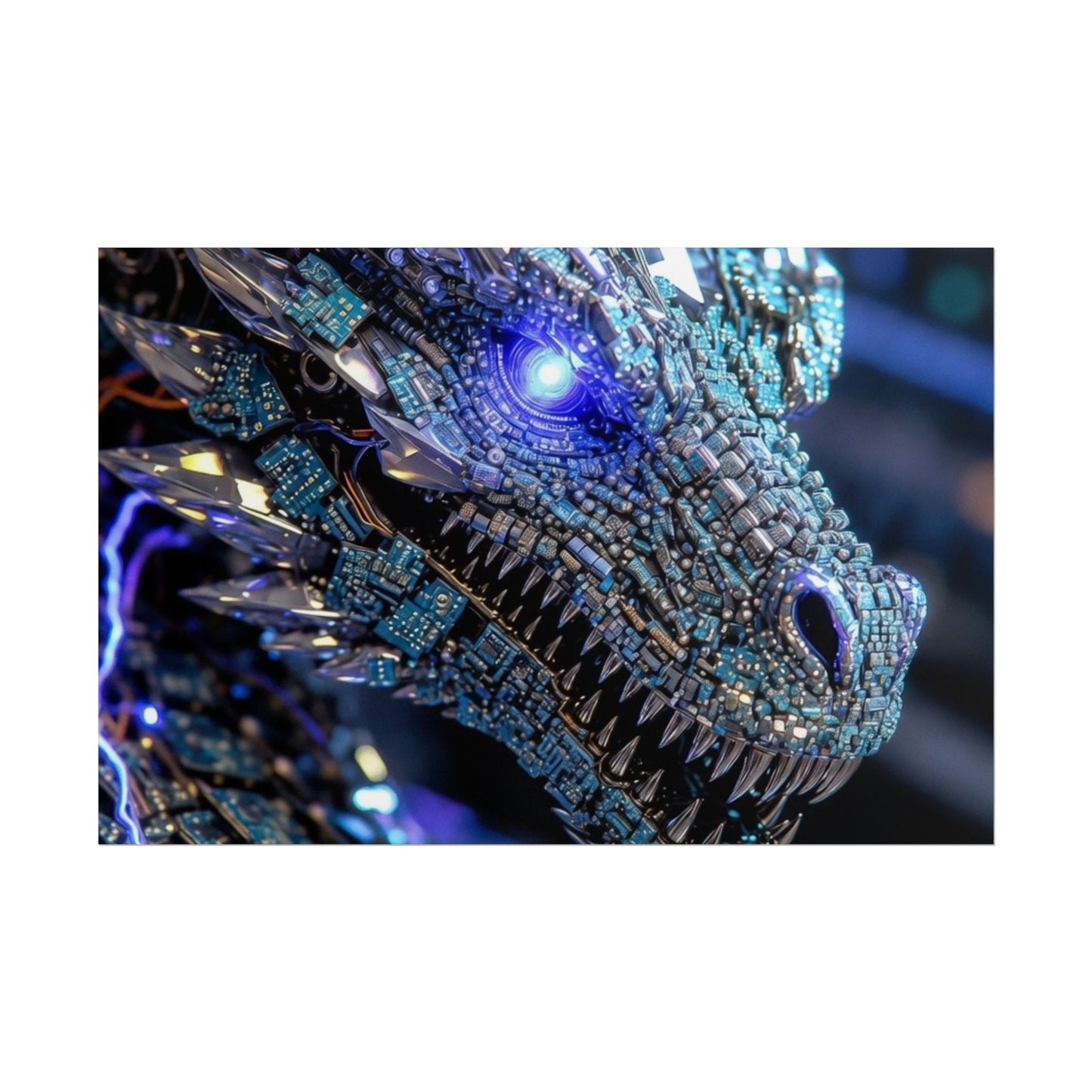 Rolled Poster — Crystal Cyber Dragon Art Print