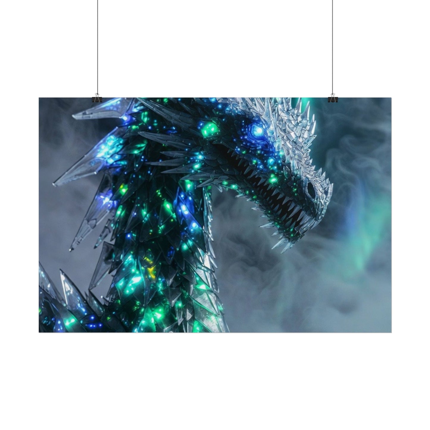 Crystal Dragon Poster – Fantasy Wall Art Rolled Print