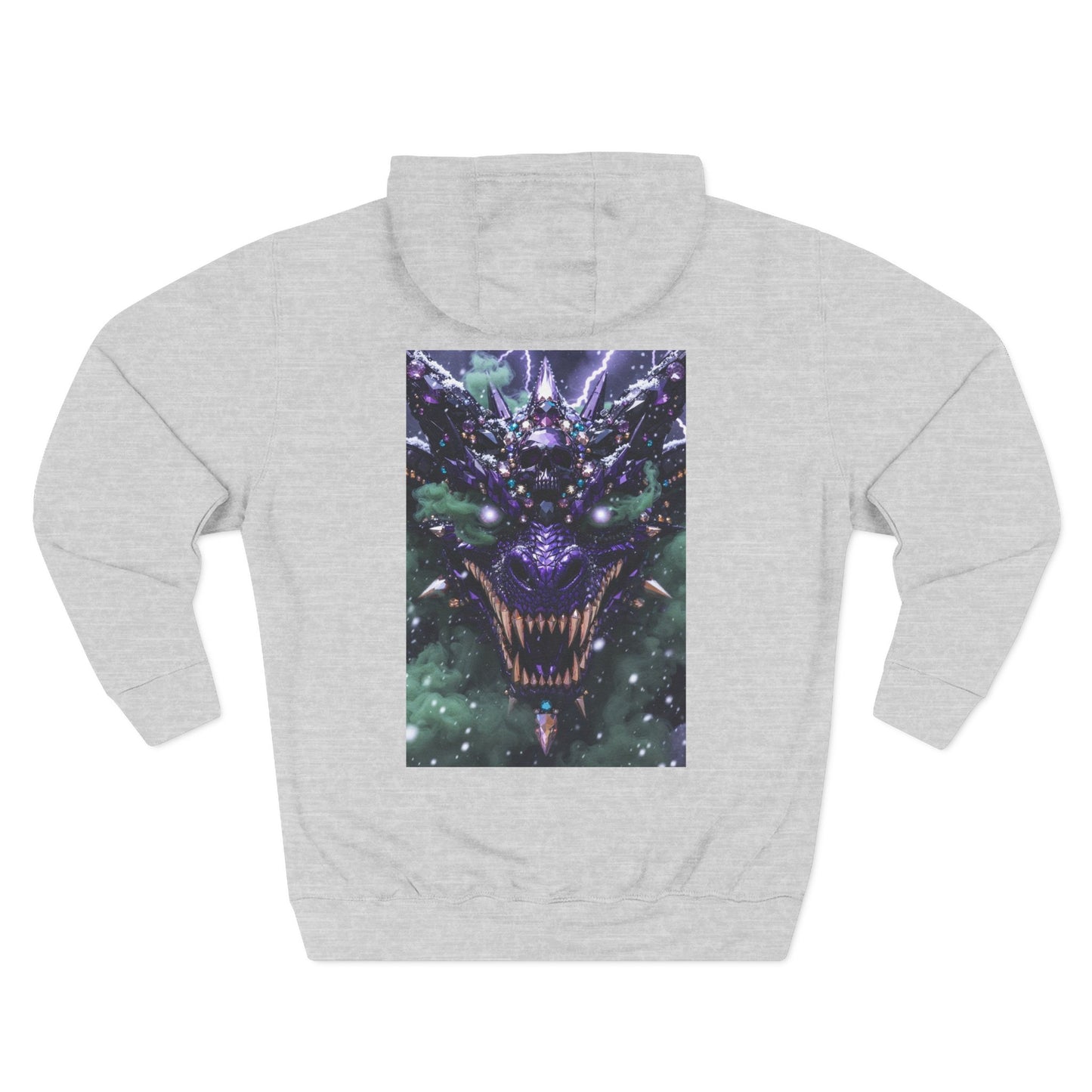 A Mystic Cosmic 🐉 Hoodie — Astral Galaxy Cat Chest Print Fleece Hoodie