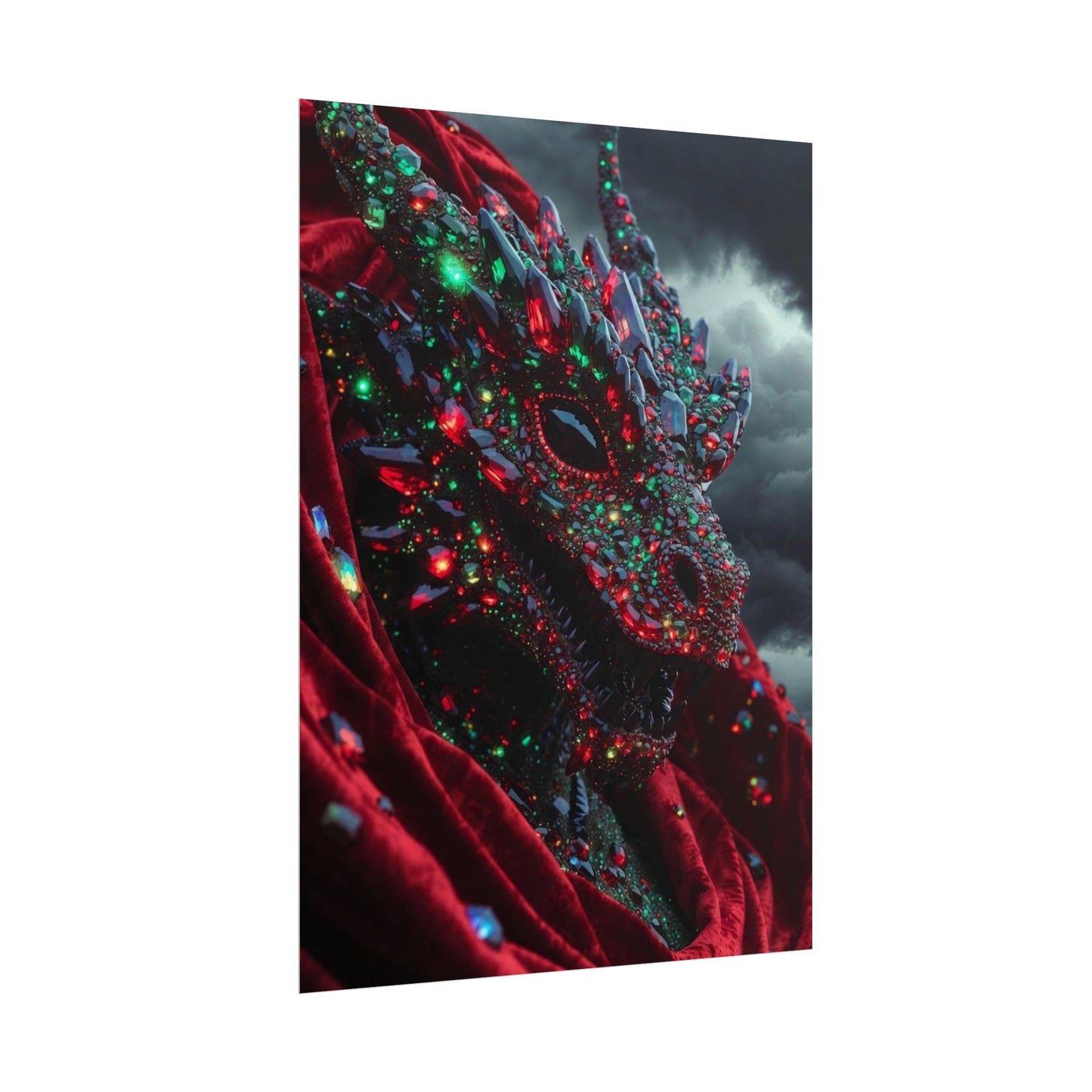 Rolled Poster — Jewel-Encrusted Dragon Art Print