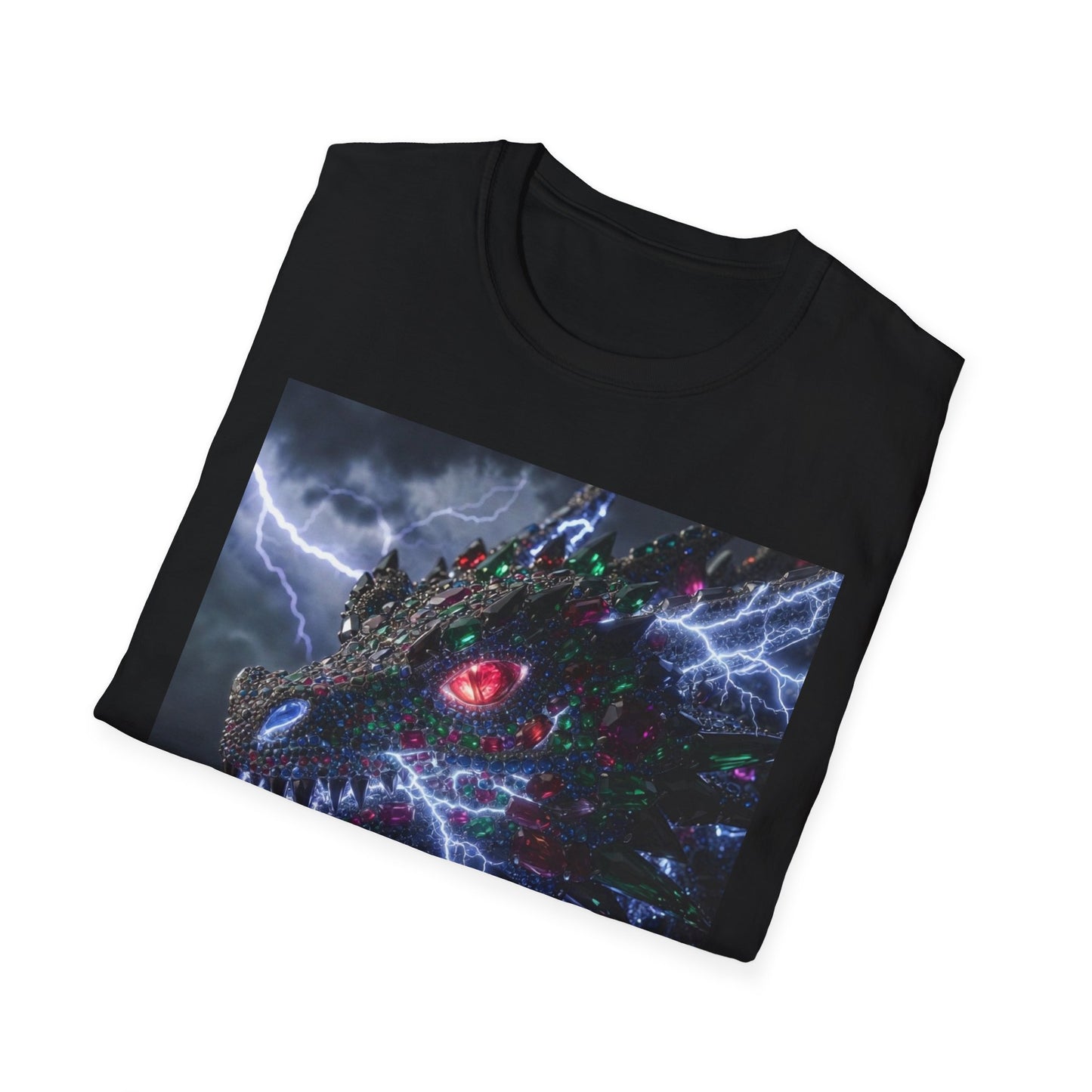 Dragon Lightning T-Shirt — Electric Dark Fantasy Monster Graphic Tee