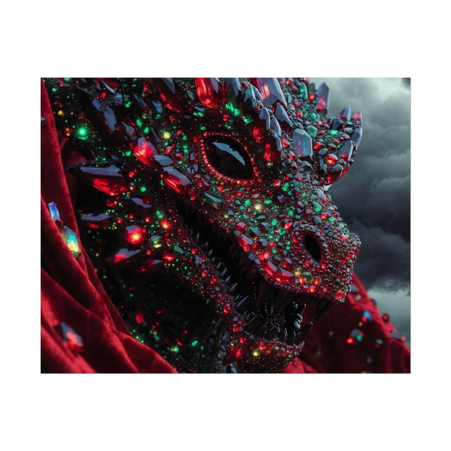 Rolled Poster — Jewel-Encrusted Dragon Art Print