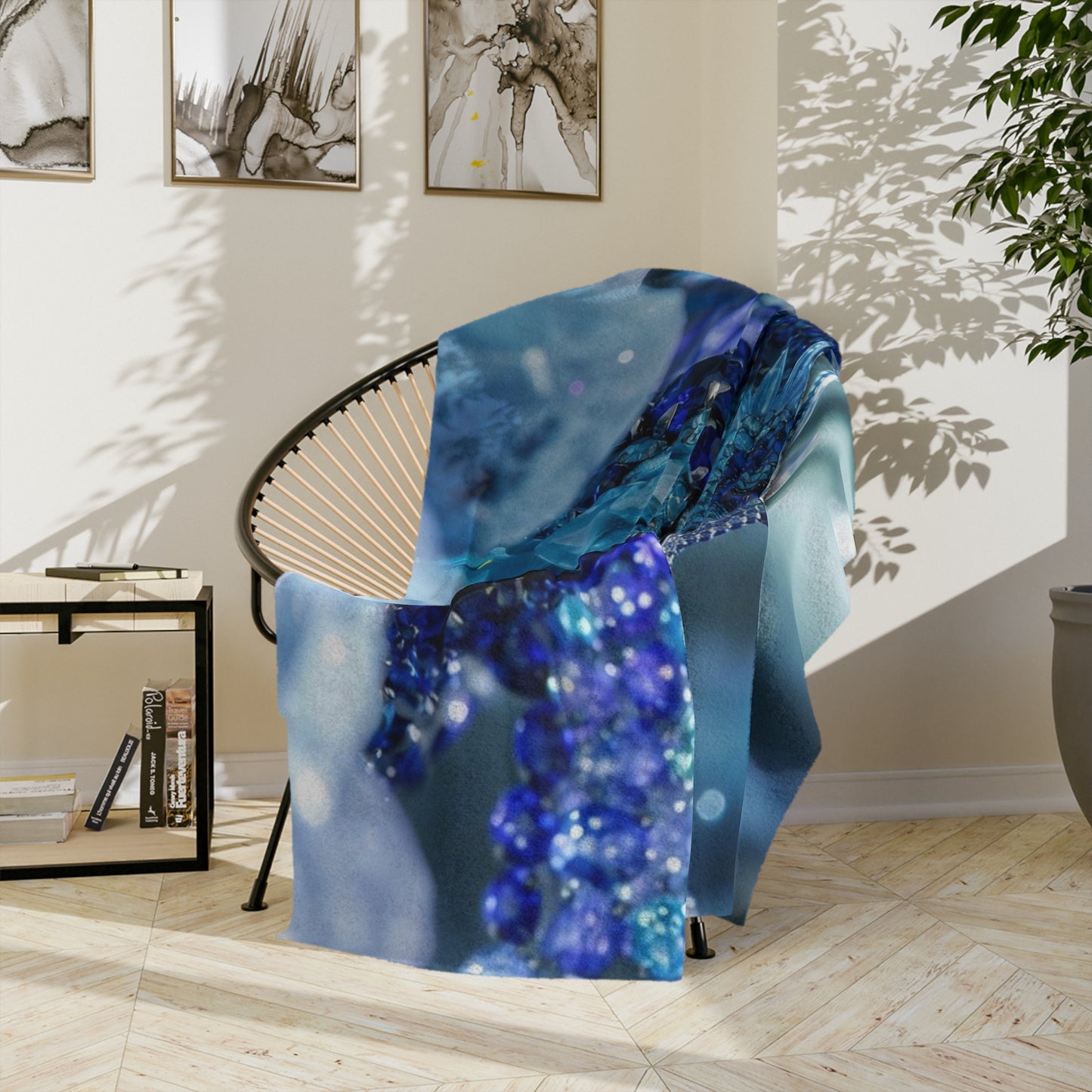 Blue Crystal Dragon Velveteen Blanket