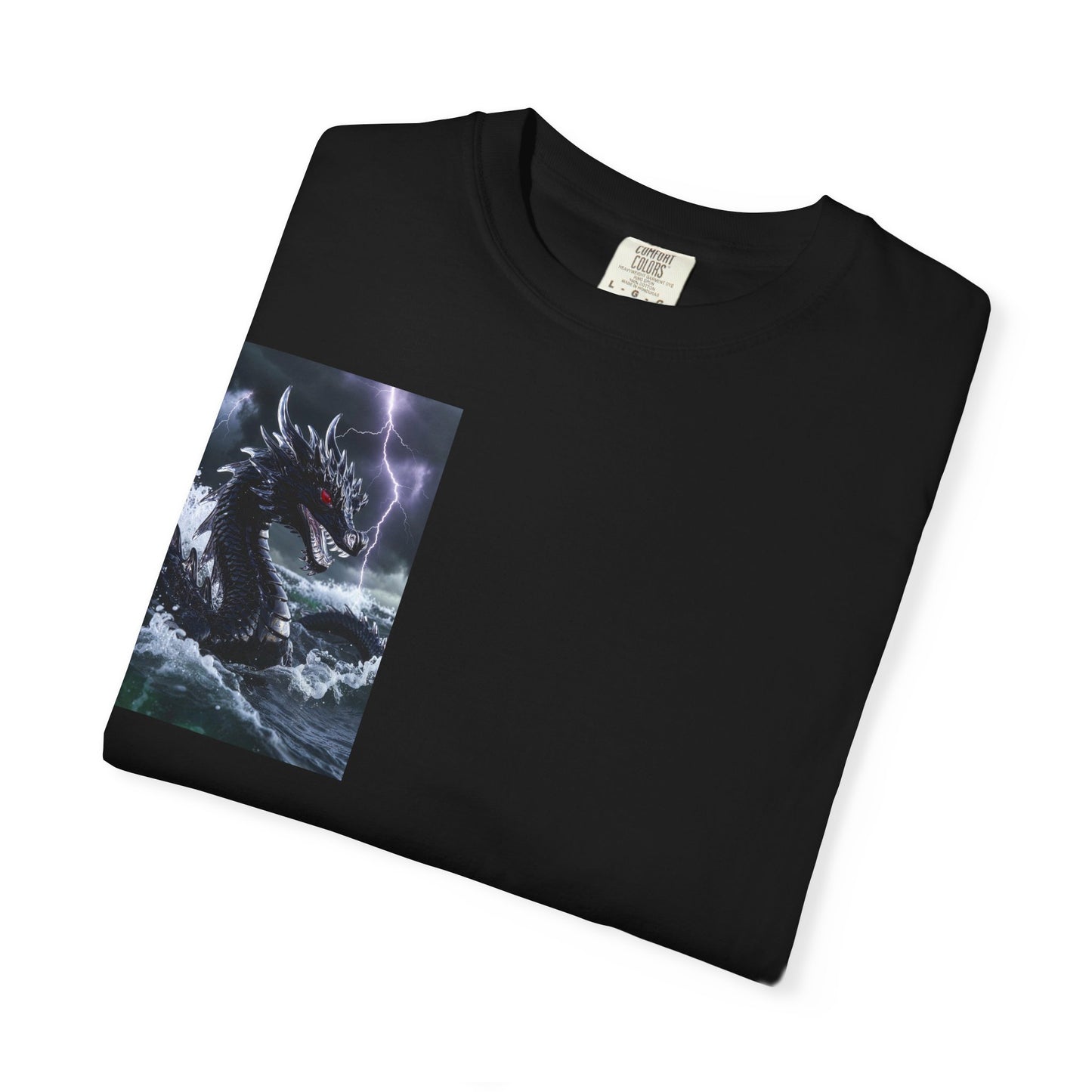 Dragon Storm Graphic T-Shirt — Dark Fantasy Chest Print