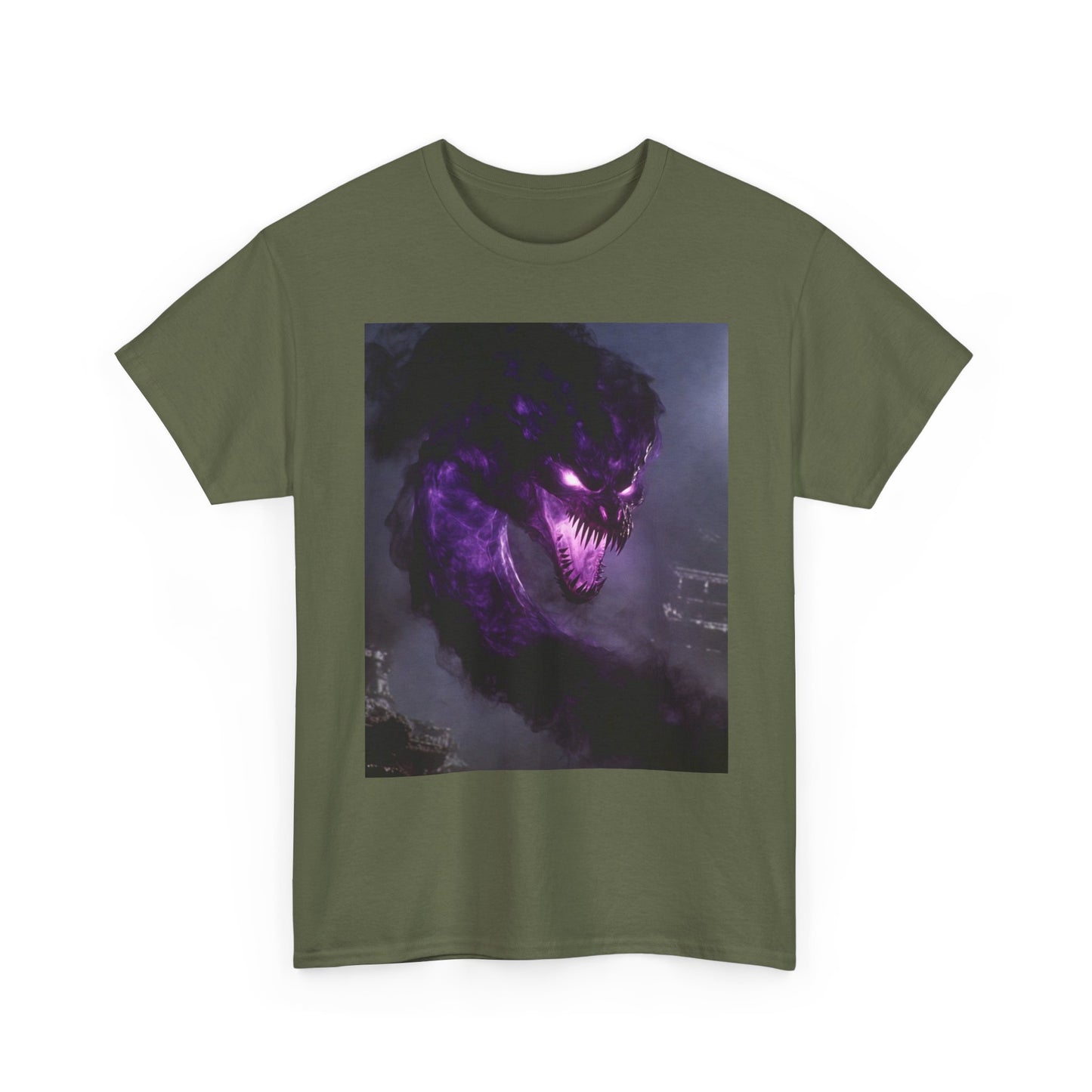 Divine Purple Dragon Ghost Heavy Cotton Tee