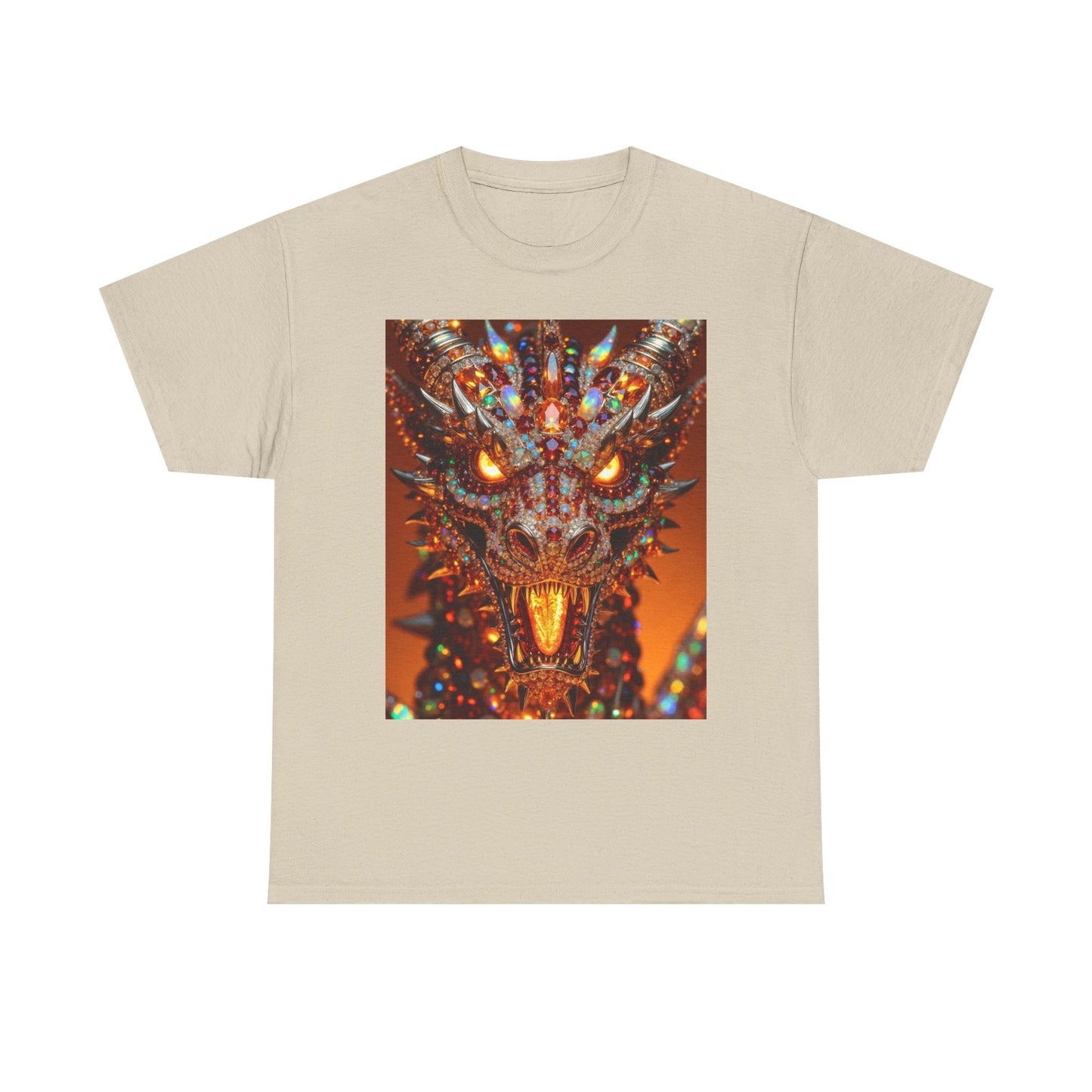 Dragon Face T-Shirt — Fiery Mythical Creature Graphic Tee