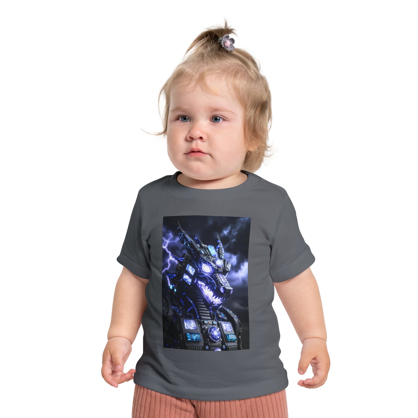 A Baby T-Shirt — Divine Dragon Armor Lightning Robot Graphic