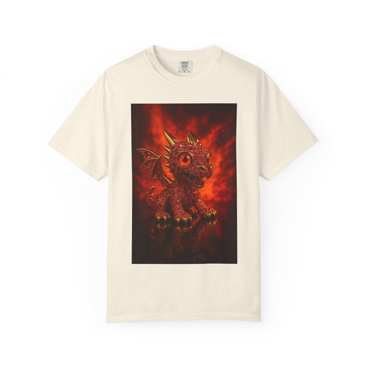 A hype Dragon T-shirt, Tee, Garment-Dyed Shirt, Gift for Dragon Lovers, Fantasy Apparel, Birthday & Holiday Gift