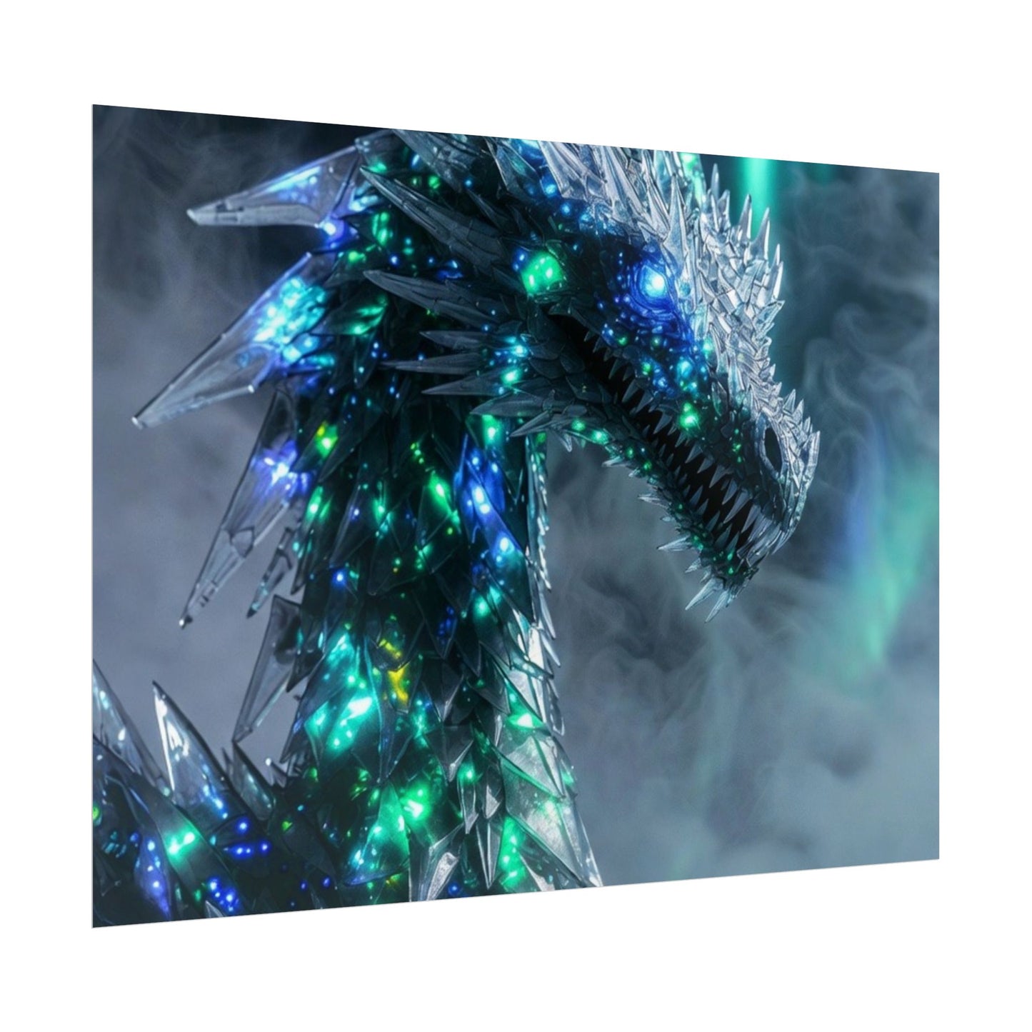 Crystal Dragon Poster – Fantasy Wall Art Rolled Print