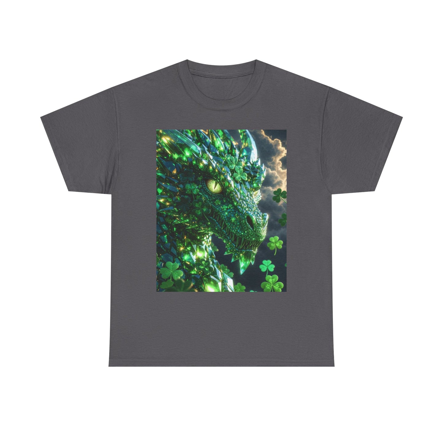 St. Patrick’s Day Green Dragon T-Shirt — Lucky Shamrock Fantasy Tee
