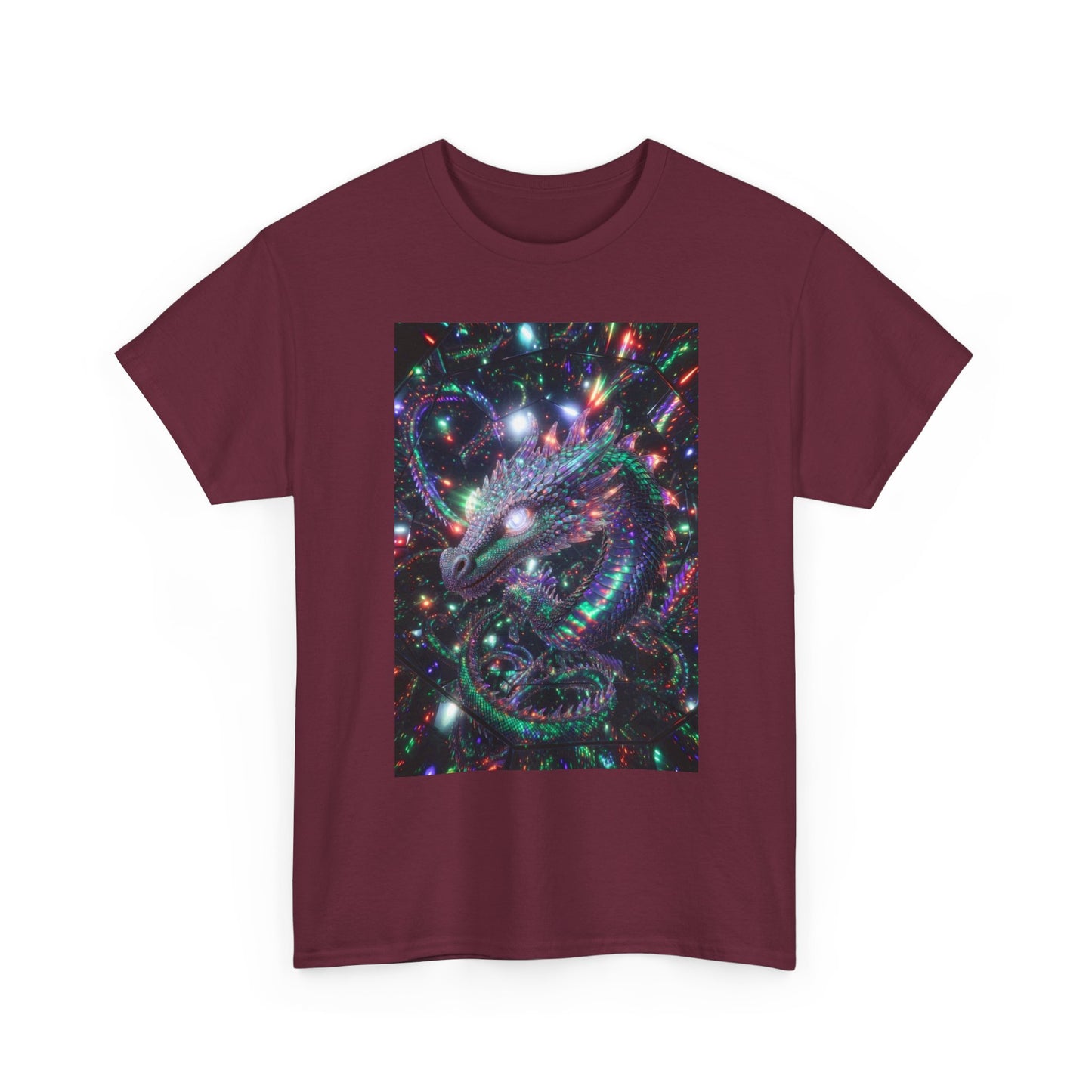 Cosmic Dragon T‑Shirt — Neon Galaxy Serpent Graphic Tee