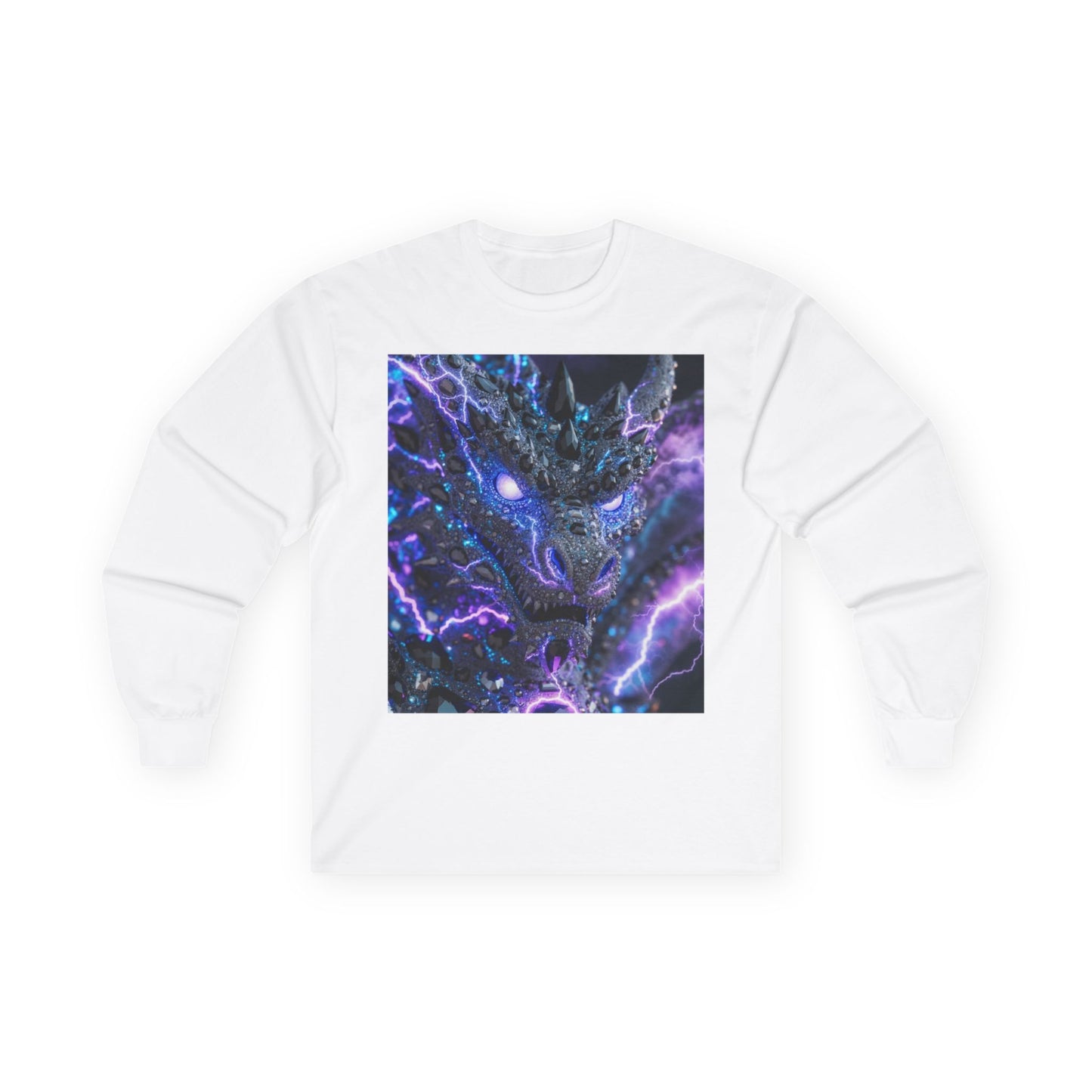 Electric Dragon Long Sleeve Tee — Neon Lightning Fantasy Shirt