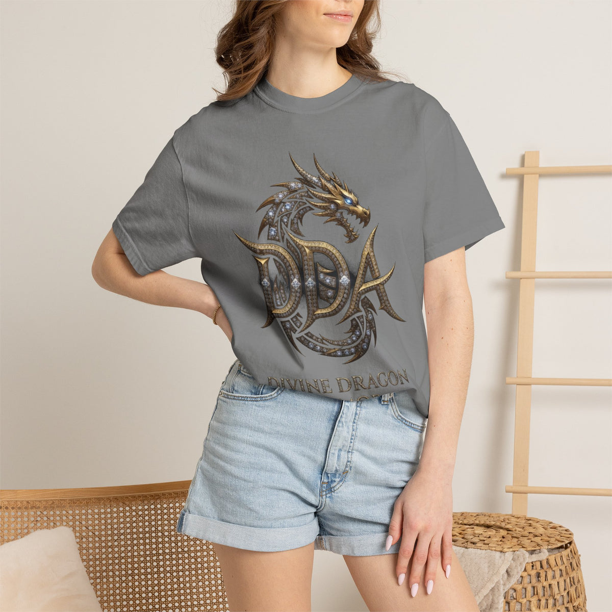 A DIVINE DRAGON ARMOR MEN OR WOMANS Garment-Dyed T-shirt