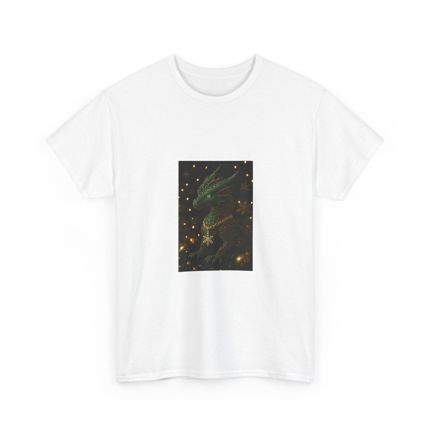 Christmas Dragon Constellation T-Shirt — Mystical Green Dragon & Starry Night Tee