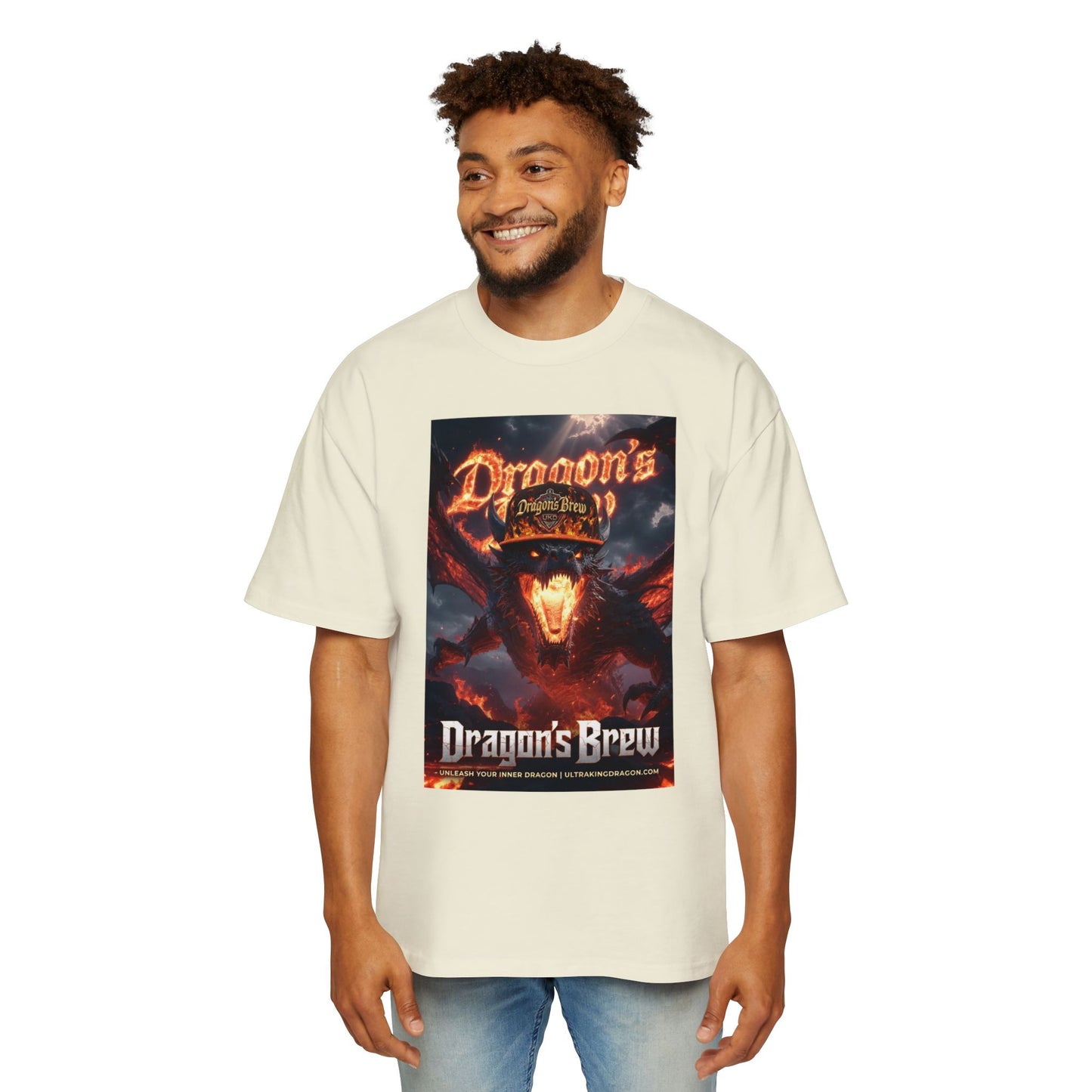 Dragon's Brew Graphic Tee — Fiery Dragon Beer Poster T-Shirt