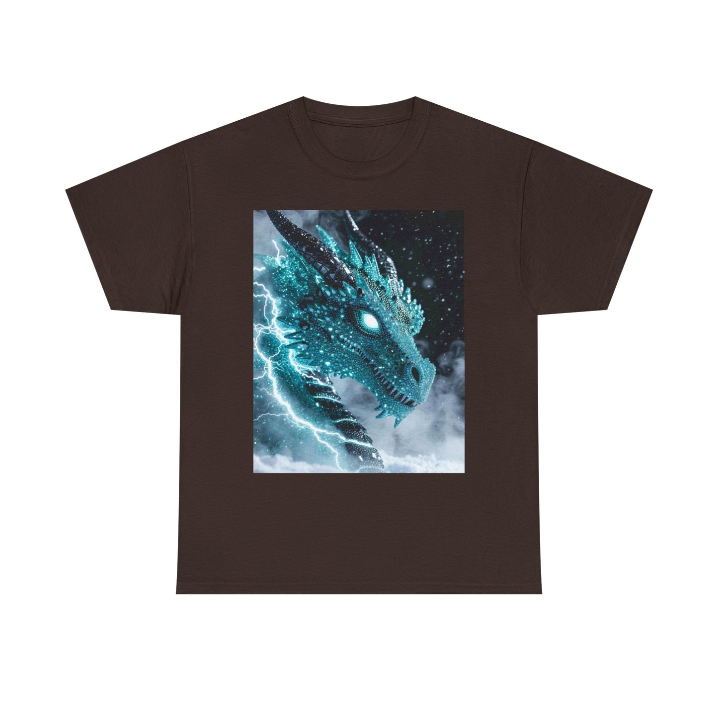 Dragon Storm T-Shirt — Electric Blue Dragon Graphic Tee