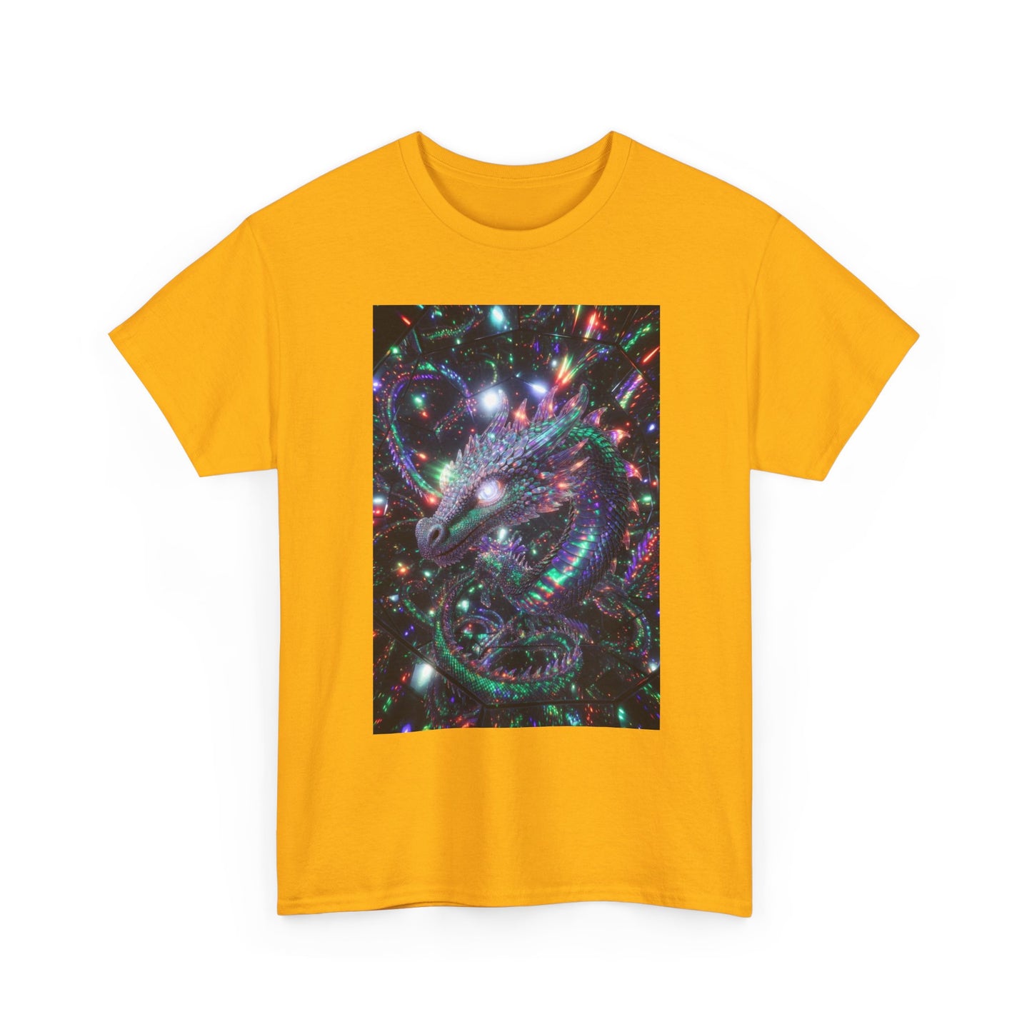 Cosmic Dragon T‑Shirt — Neon Galaxy Serpent Graphic Tee
