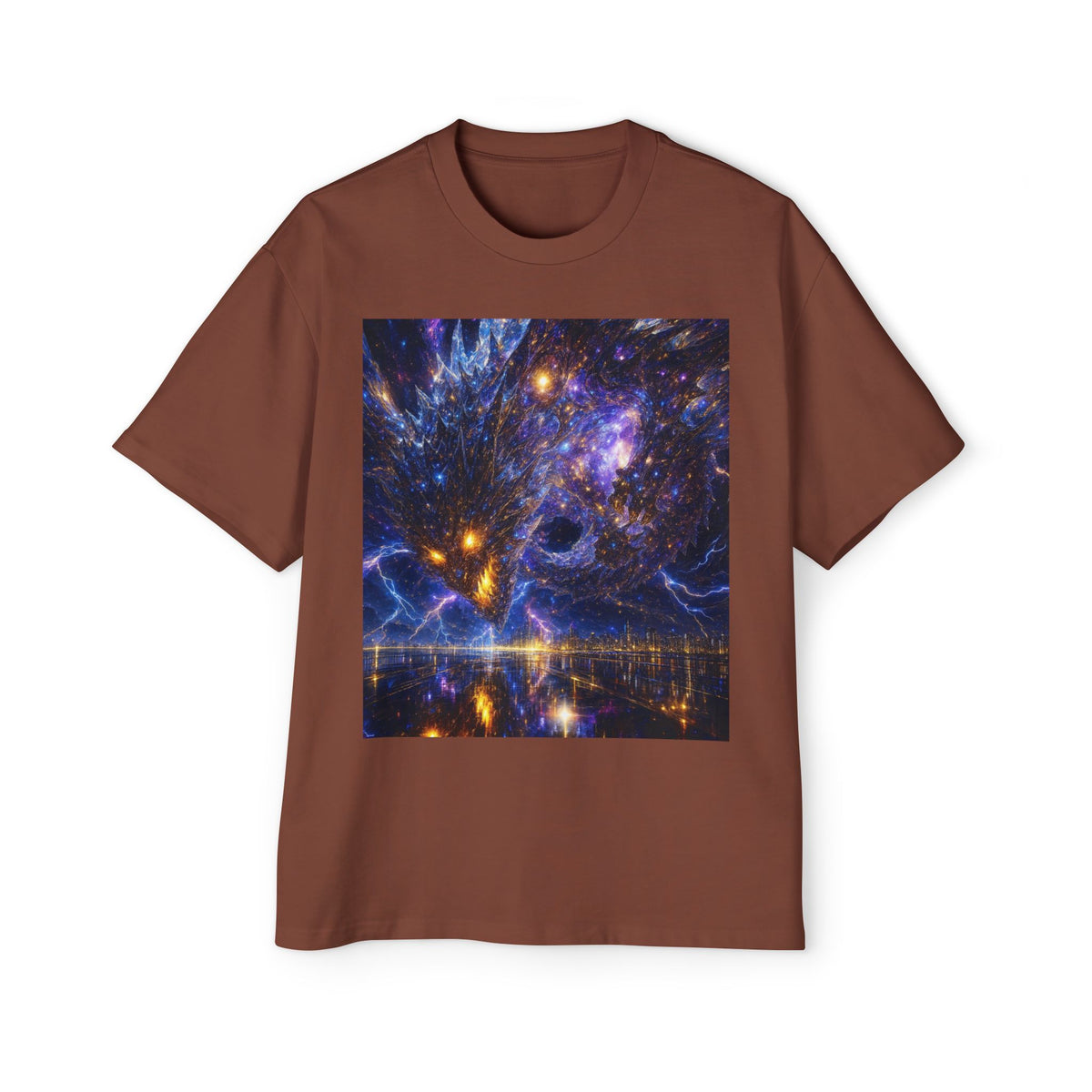 A Men's Oversized Cosmic Art Tee - Unique Space Graphic T-Shirt for Casual Wear, Sci-Fi Lovers, Gift for Birthdays, Festivals, Art Enthusiasts