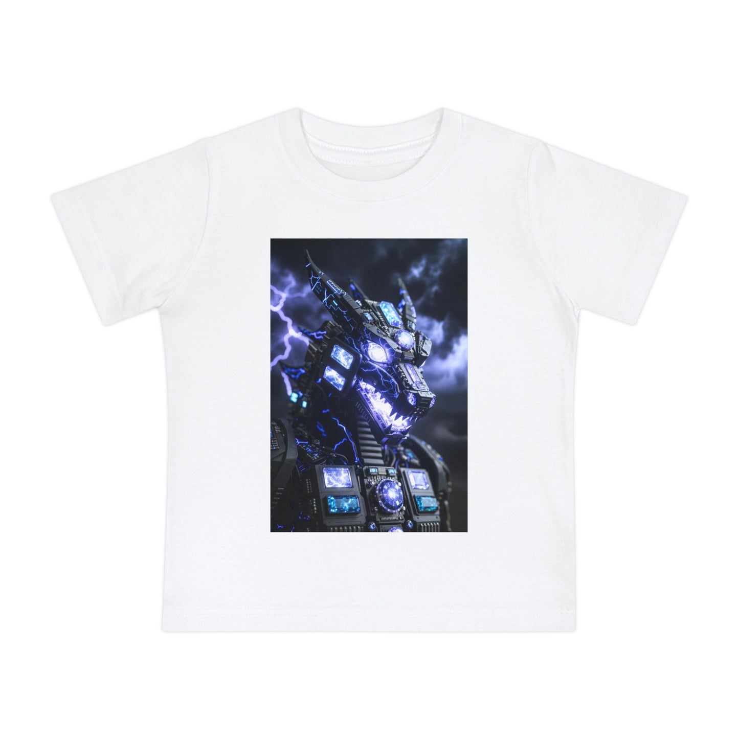 A Baby T-Shirt — Divine Dragon Armor Lightning Robot Graphic