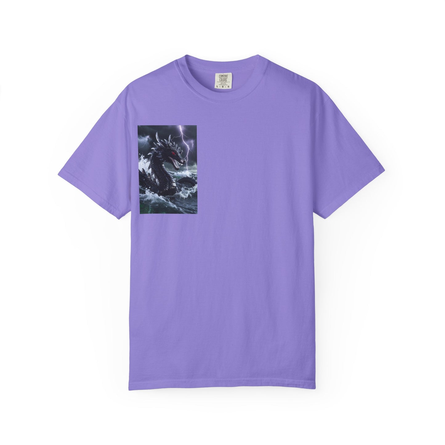 Dragon Storm Graphic T-Shirt — Dark Fantasy Chest Print