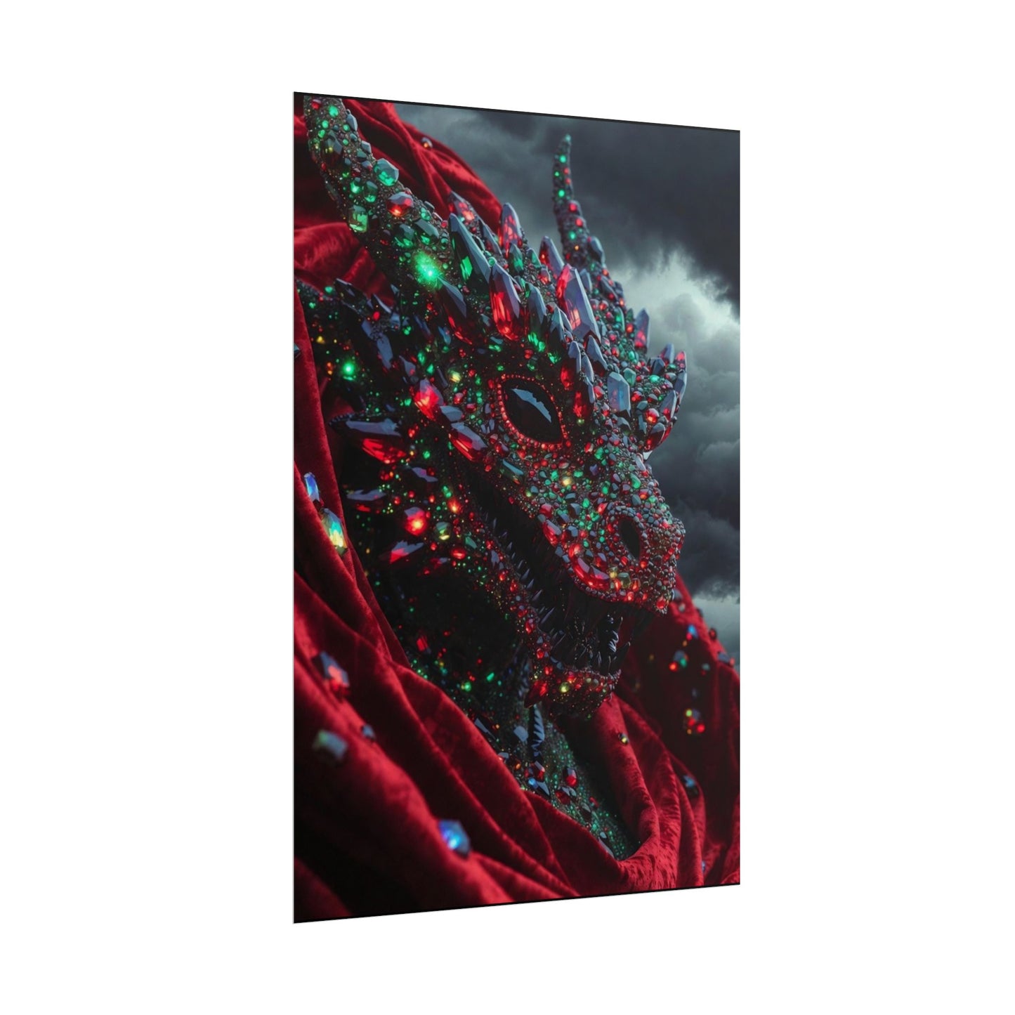 Rolled Poster — Jewel-Encrusted Dragon Art Print