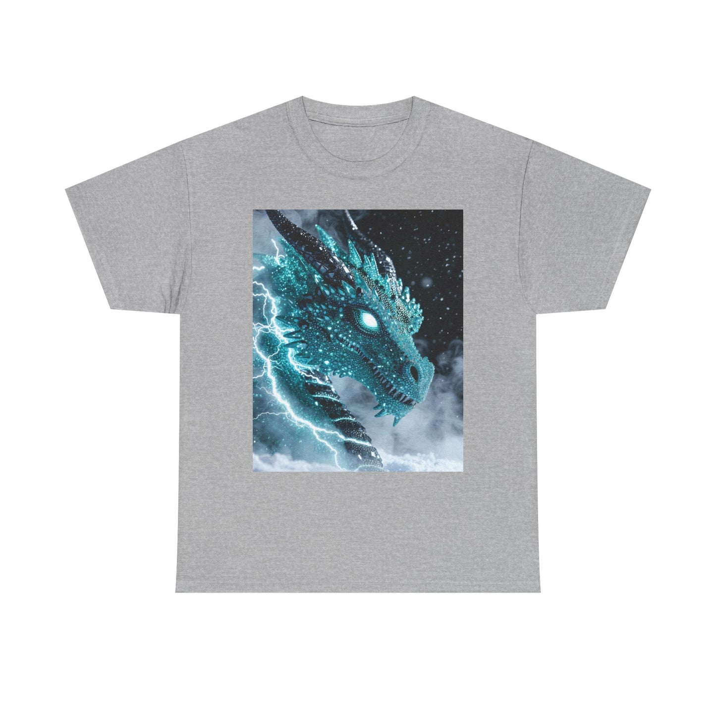 Dragon Storm T-Shirt — Electric Blue Dragon Graphic Tee