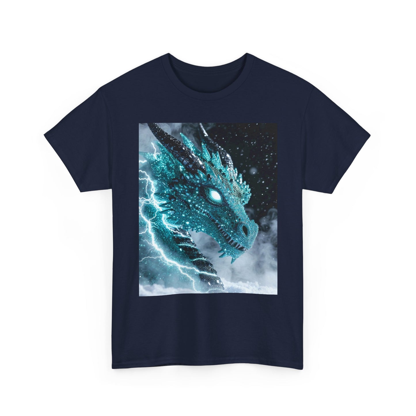 Dragon Storm T-Shirt — Electric Blue Dragon Graphic Tee