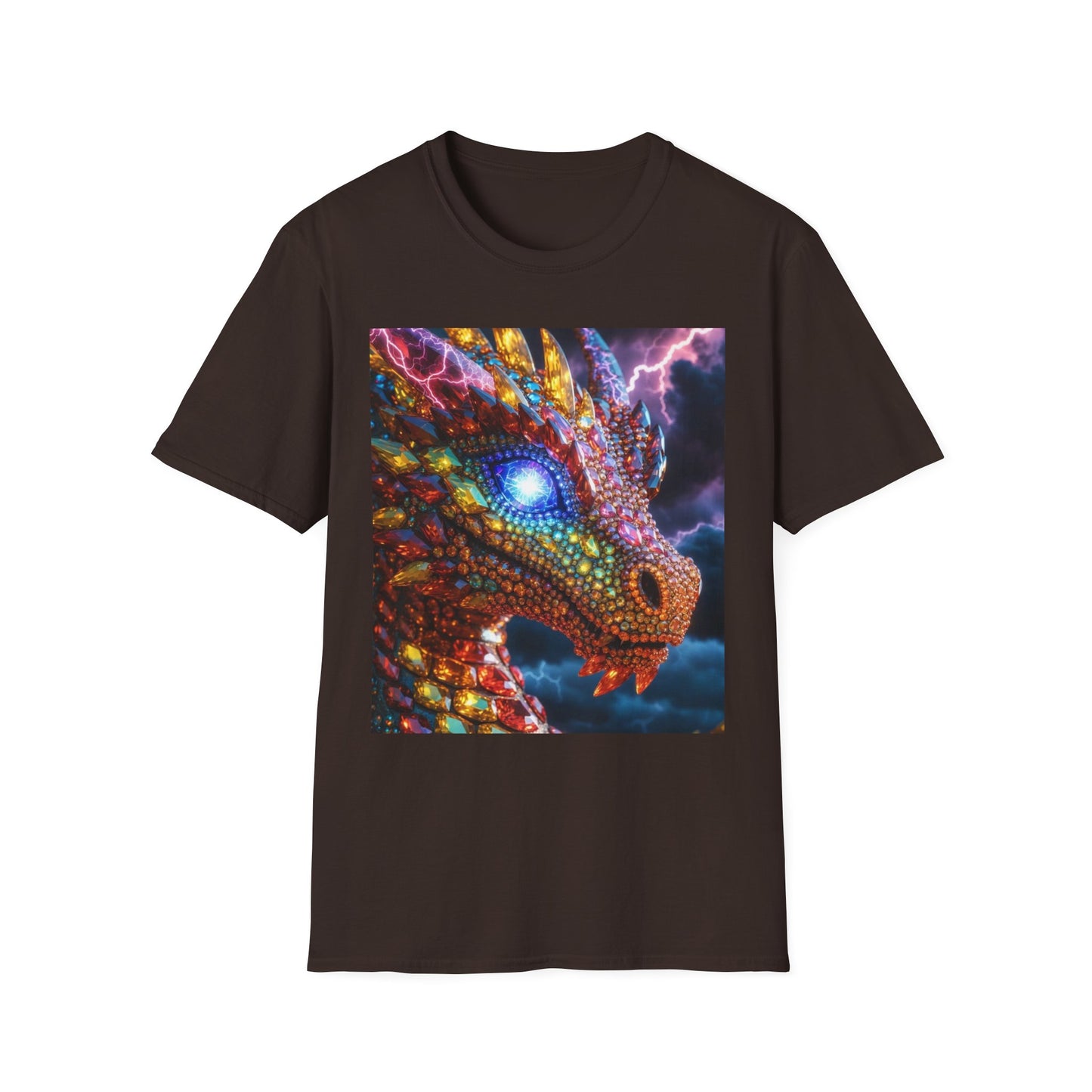 Dragon Head T-Shirt — Colorful Lightning Fantasy Graphic Tee