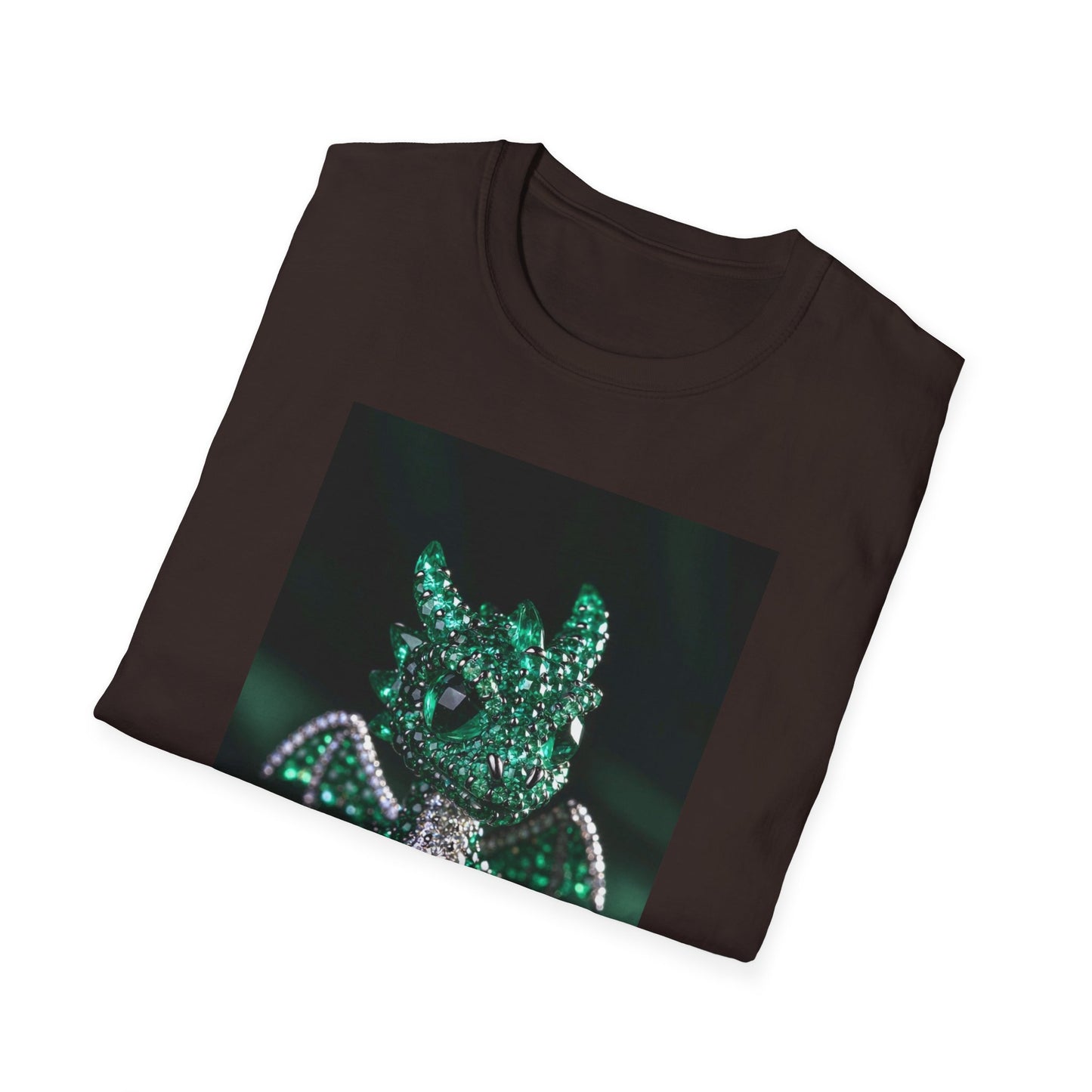 Emerald Storm Dragon T-Shirt — Neon Fantasy Dragon Graphic Tee