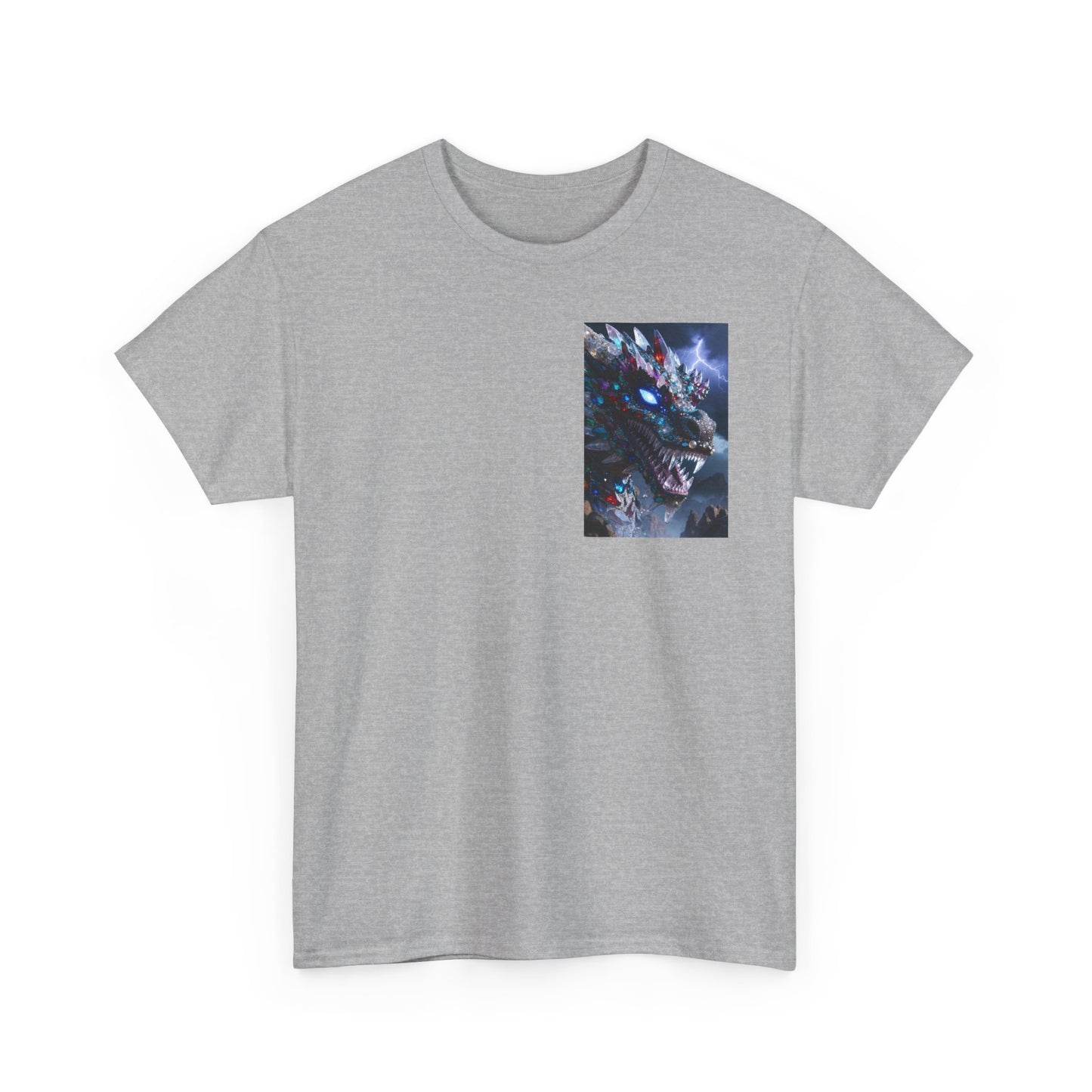 Wolf Dragon Galaxy Pocket Tee — Cosmic Wolf Graphic T-Shirt