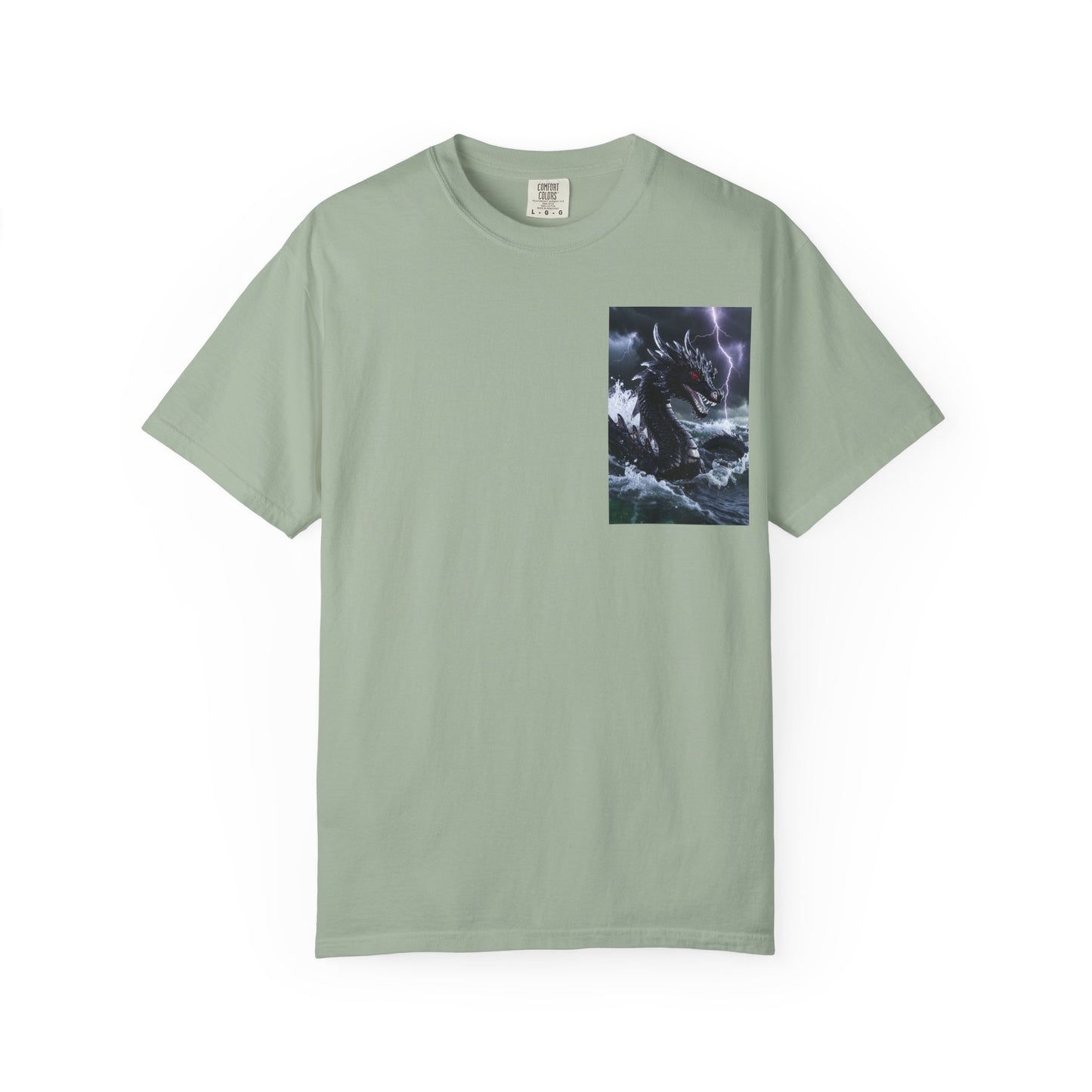 A Dragon Storm Graphic T-Shirt — Dark Fantasy Chest Print