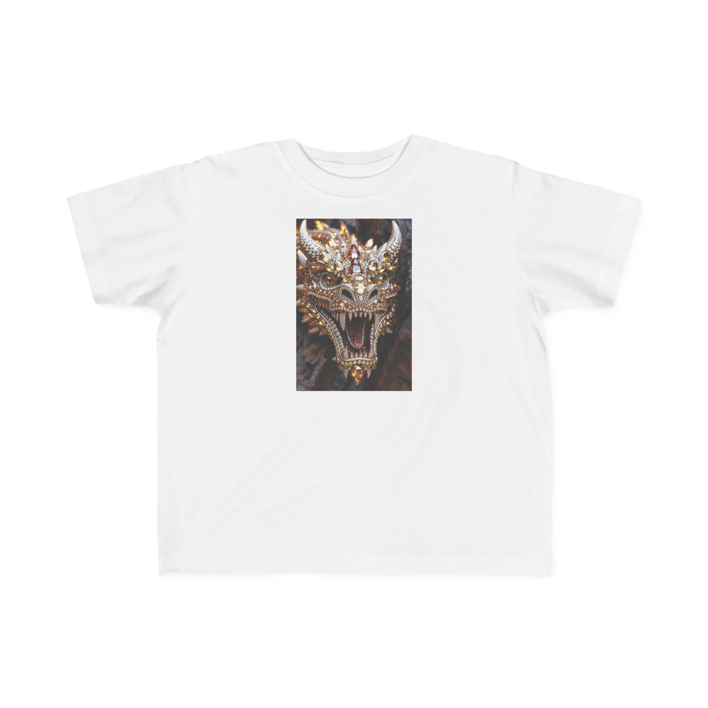 Toddler Tee — Fierce Gold Dragon Graphic Shirt
