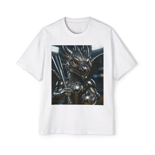 Metallic Dragon Graphic Tee - Oversized Heavy T-Shirt for Gamers, Fantasy Fans, Gifts for Birthdays, Comic Con, Summer Style
