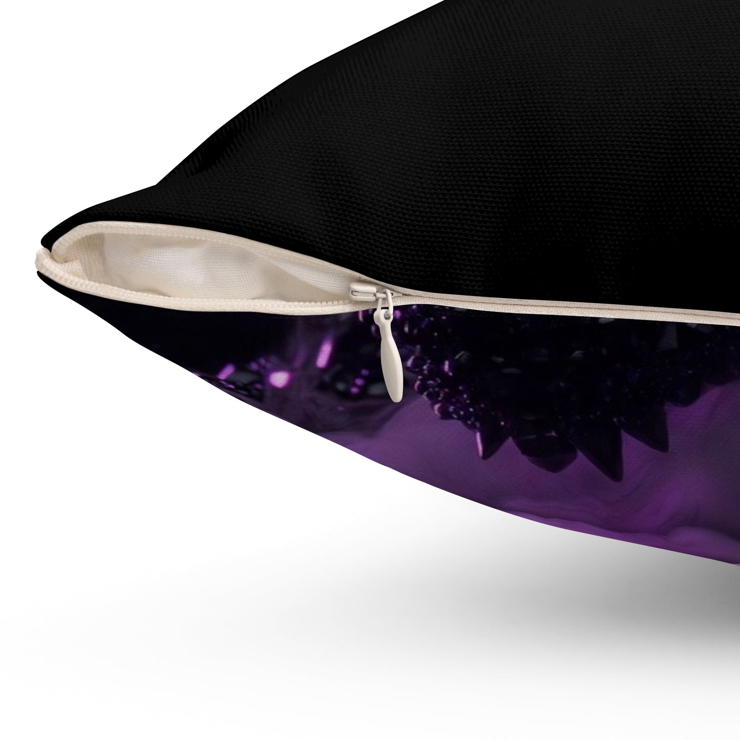 Dragon Art Throw Pillow — Purple Fantasy Reptile Decorative Cushion