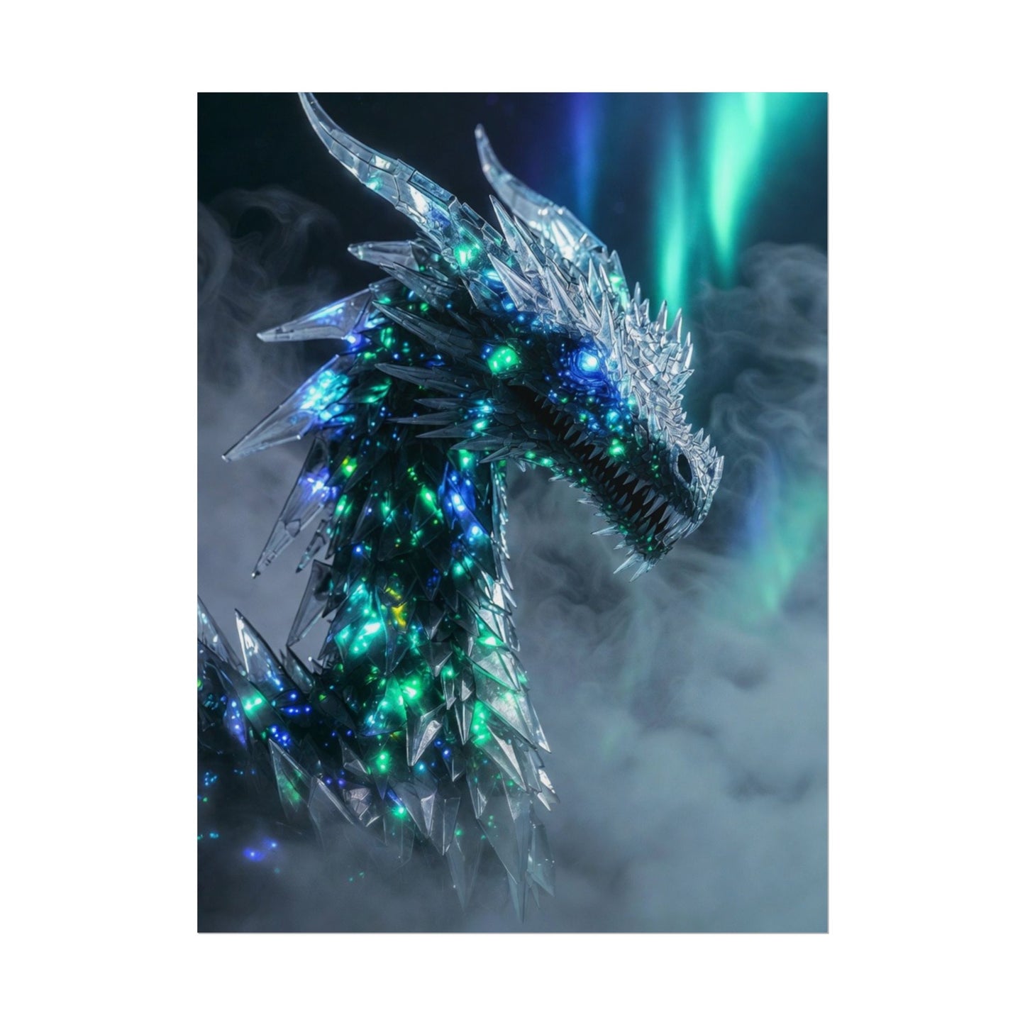 Crystal Dragon Poster – Fantasy Wall Art Rolled Print