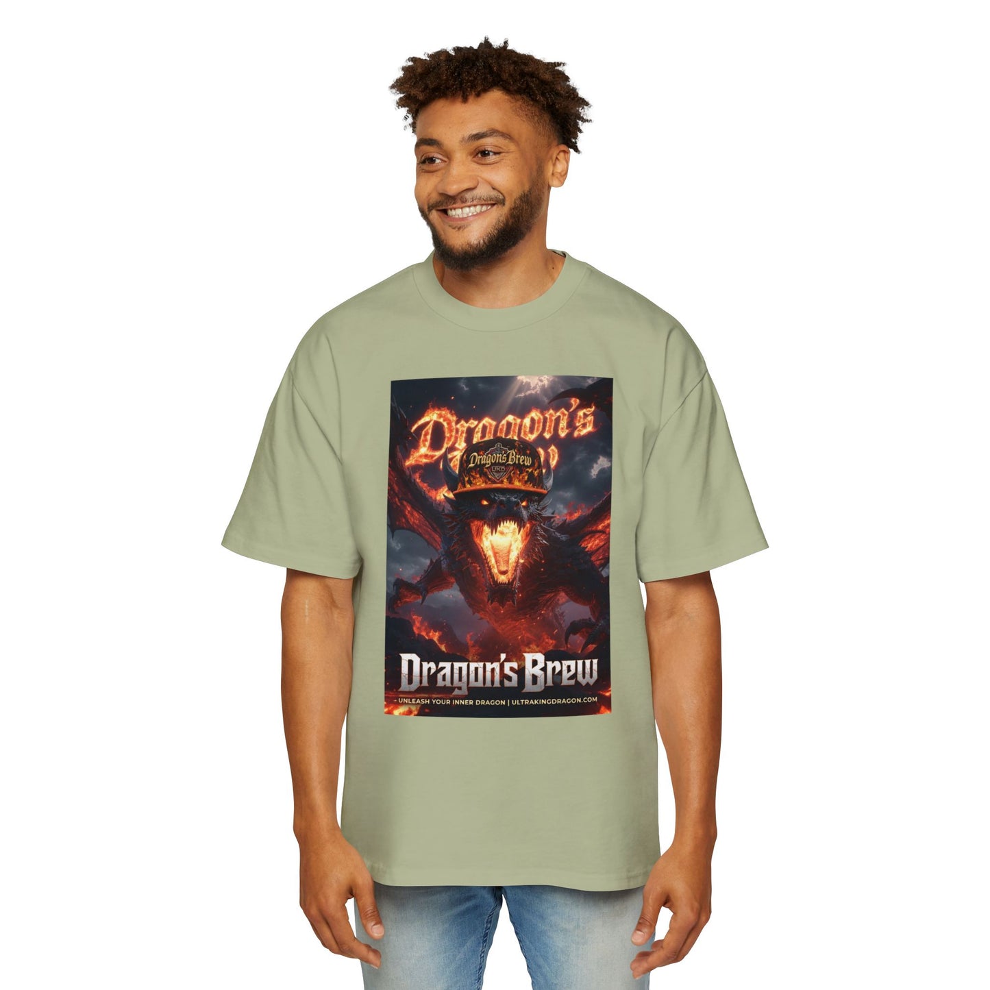 Dragon's Brew Graphic Tee — Fiery Dragon Beer Poster T-Shirt