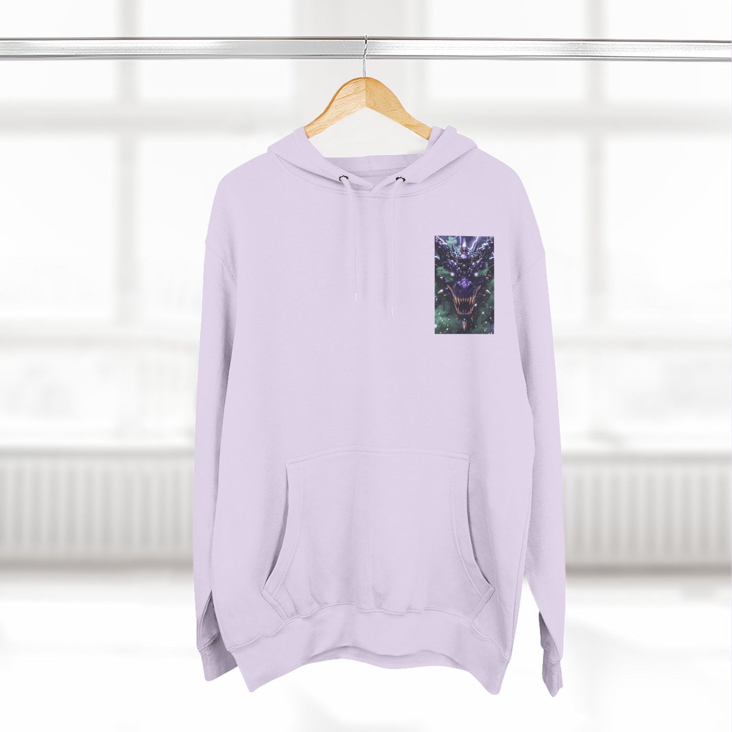 A Mystic Cosmic 🐉 Hoodie — Astral Galaxy Cat Chest Print Fleece Hoodie