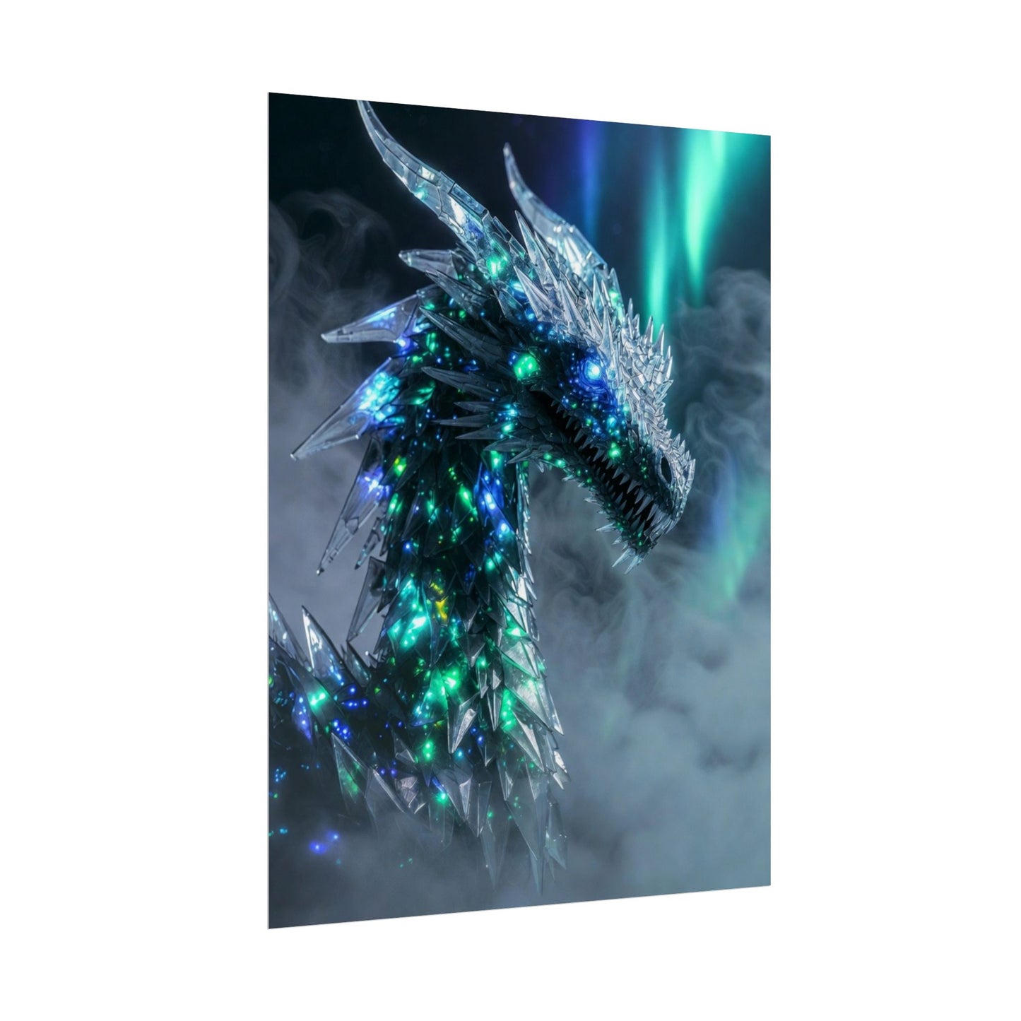 Crystal Dragon Poster – Fantasy Wall Art Rolled Print