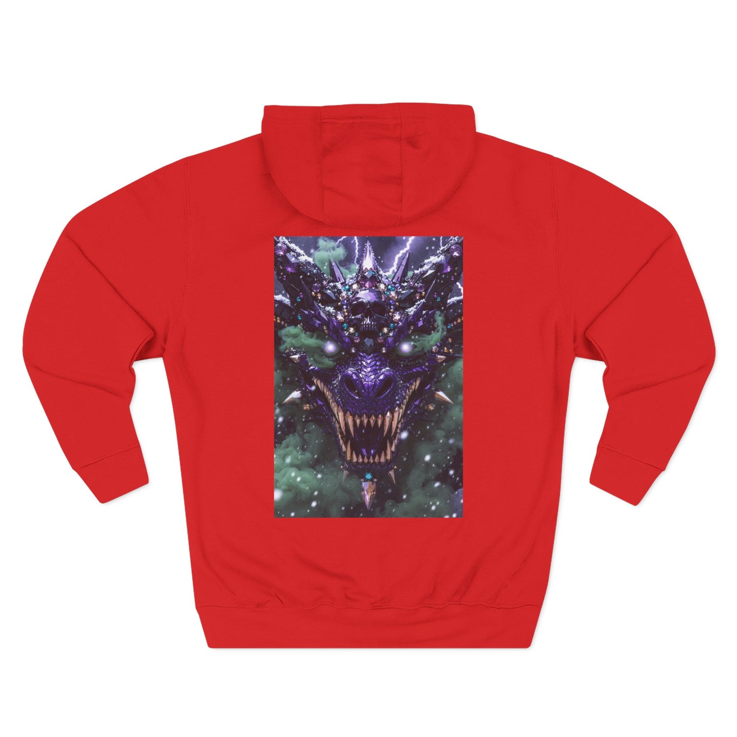 A Mystic Cosmic 🐉 Hoodie — Astral Galaxy Cat Chest Print Fleece Hoodie
