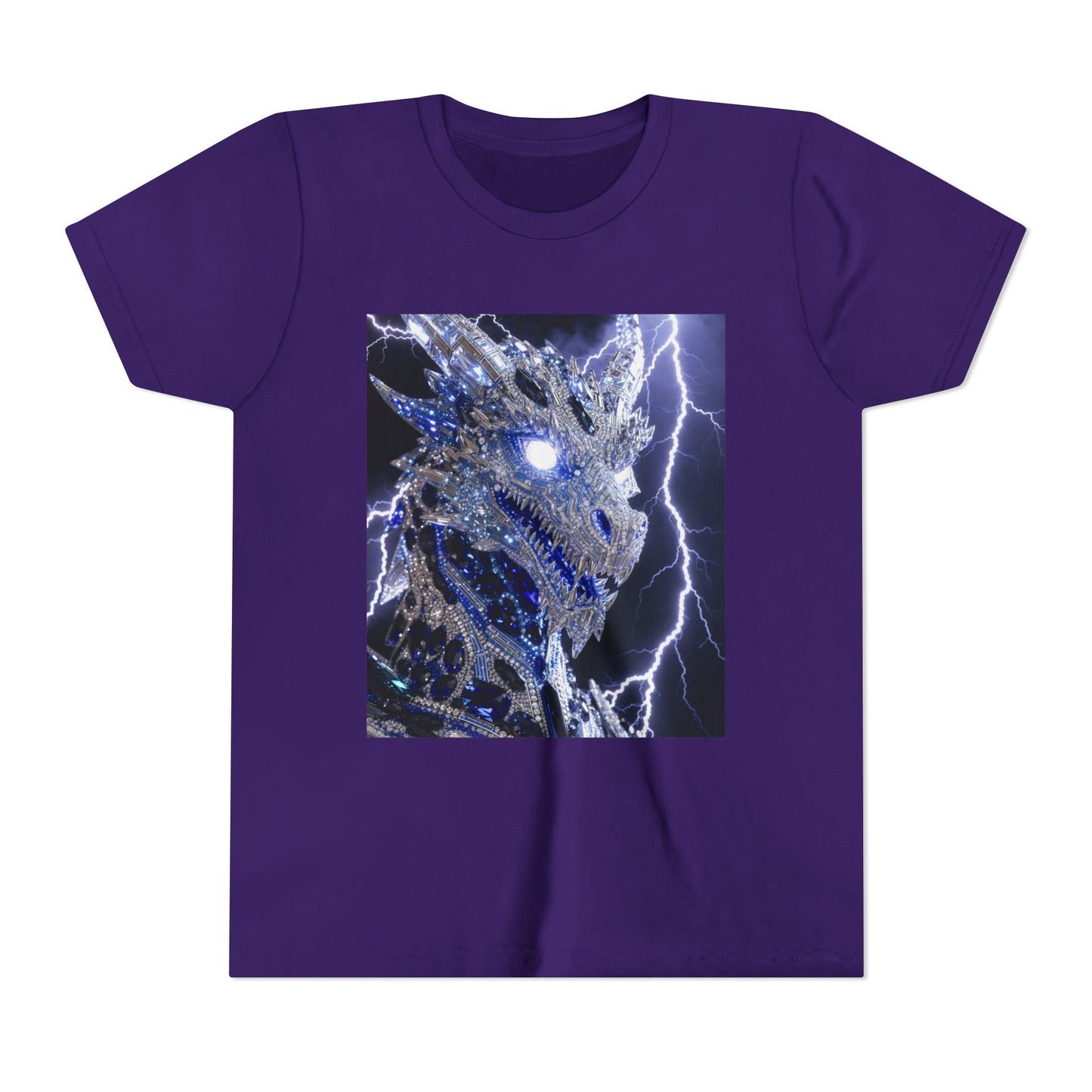 Lightning Dragon Youth Tee — Electric Dragon Graphic Shirt for Kids