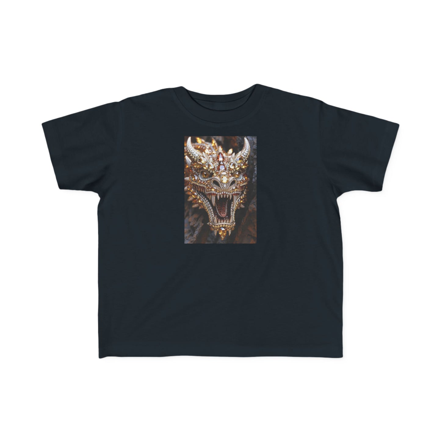 Toddler Tee — Fierce Gold Dragon Graphic Shirt