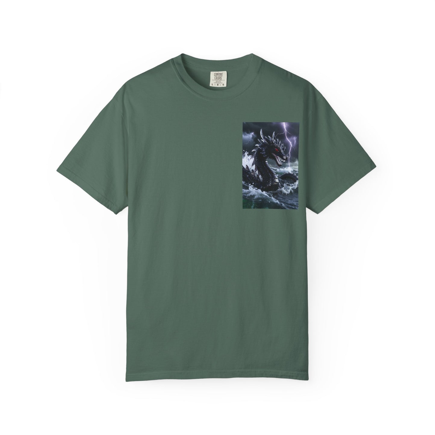 A Dragon Storm Graphic T-Shirt — Dark Fantasy Chest Print