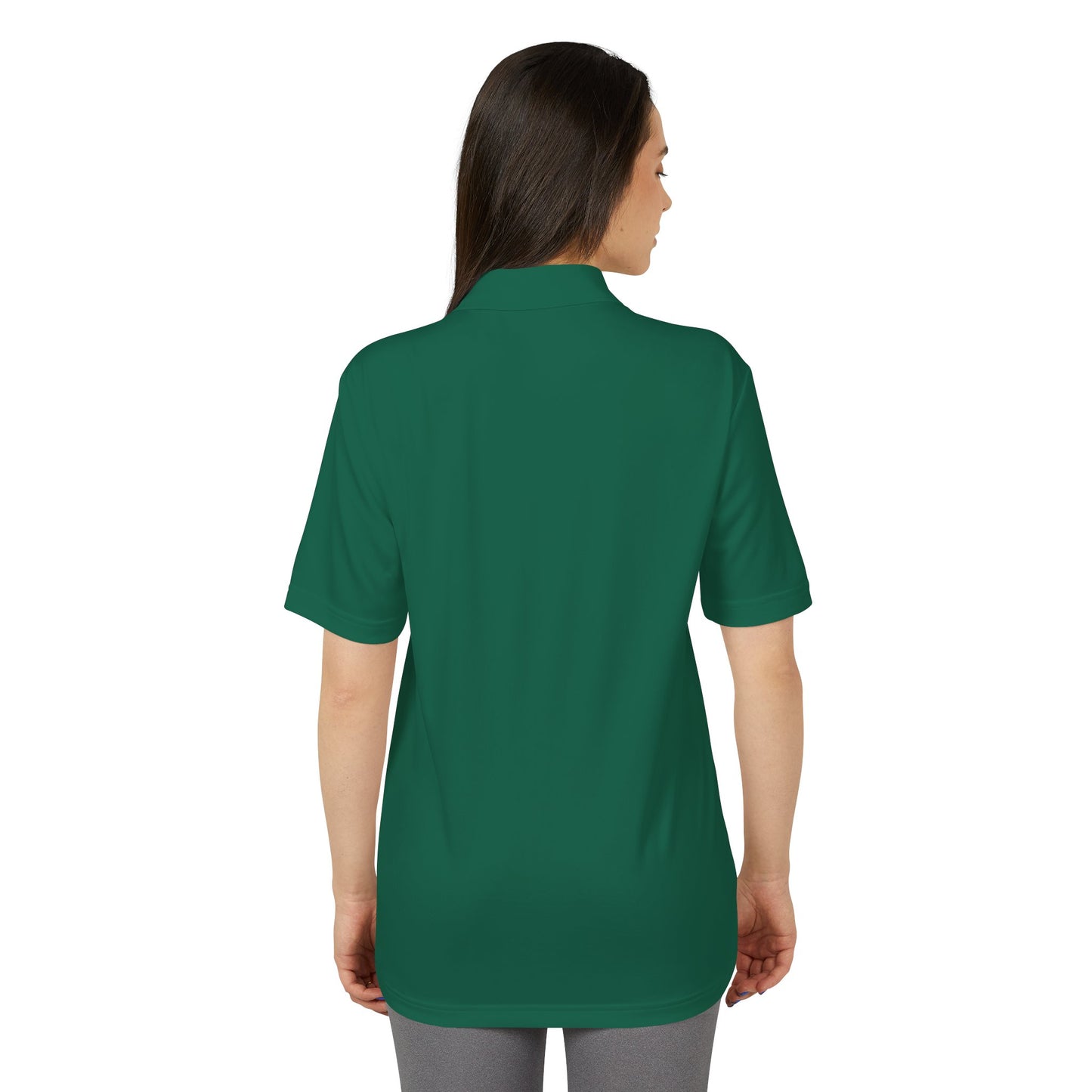 Adidas Performance Polo — Gold Crest Patch Chest Logo