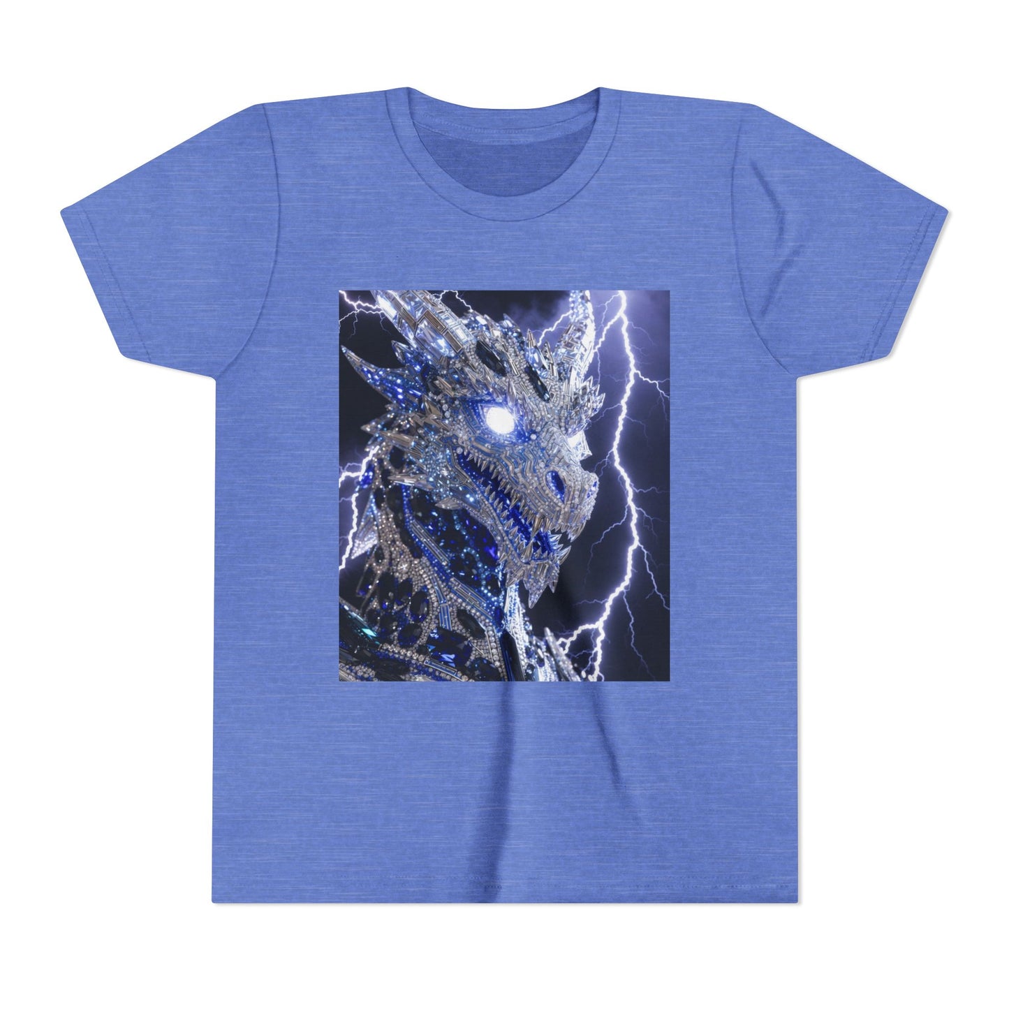 Lightning Dragon Youth Tee — Electric Dragon Graphic Shirt for Kids