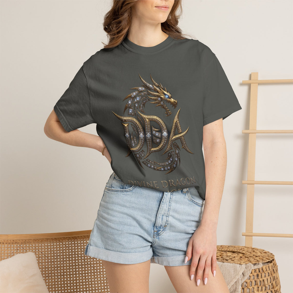A DIVINE DRAGON ARMOR MEN OR WOMANS Garment-Dyed T-shirt