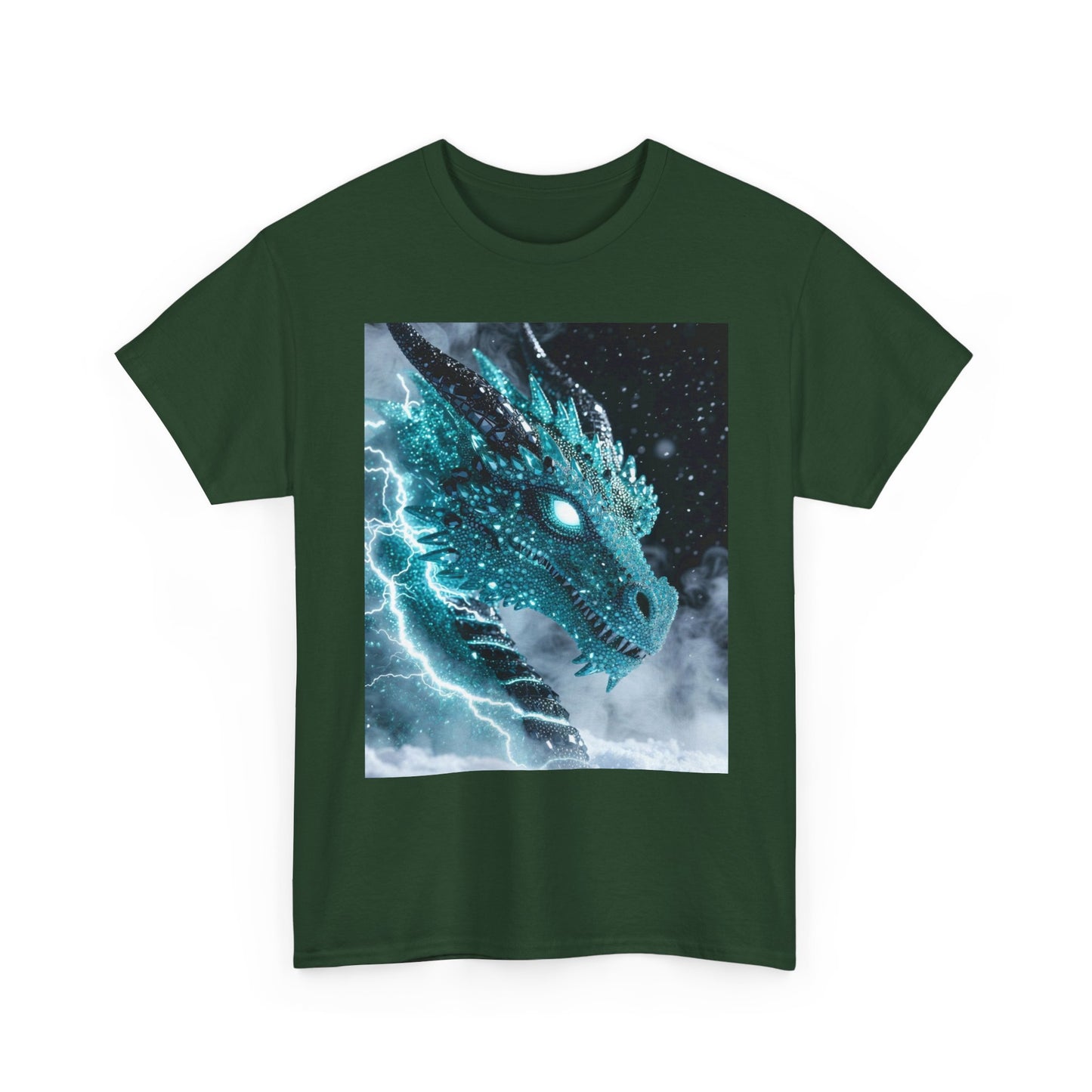 Dragon Storm T-Shirt — Electric Blue Dragon Graphic Tee
