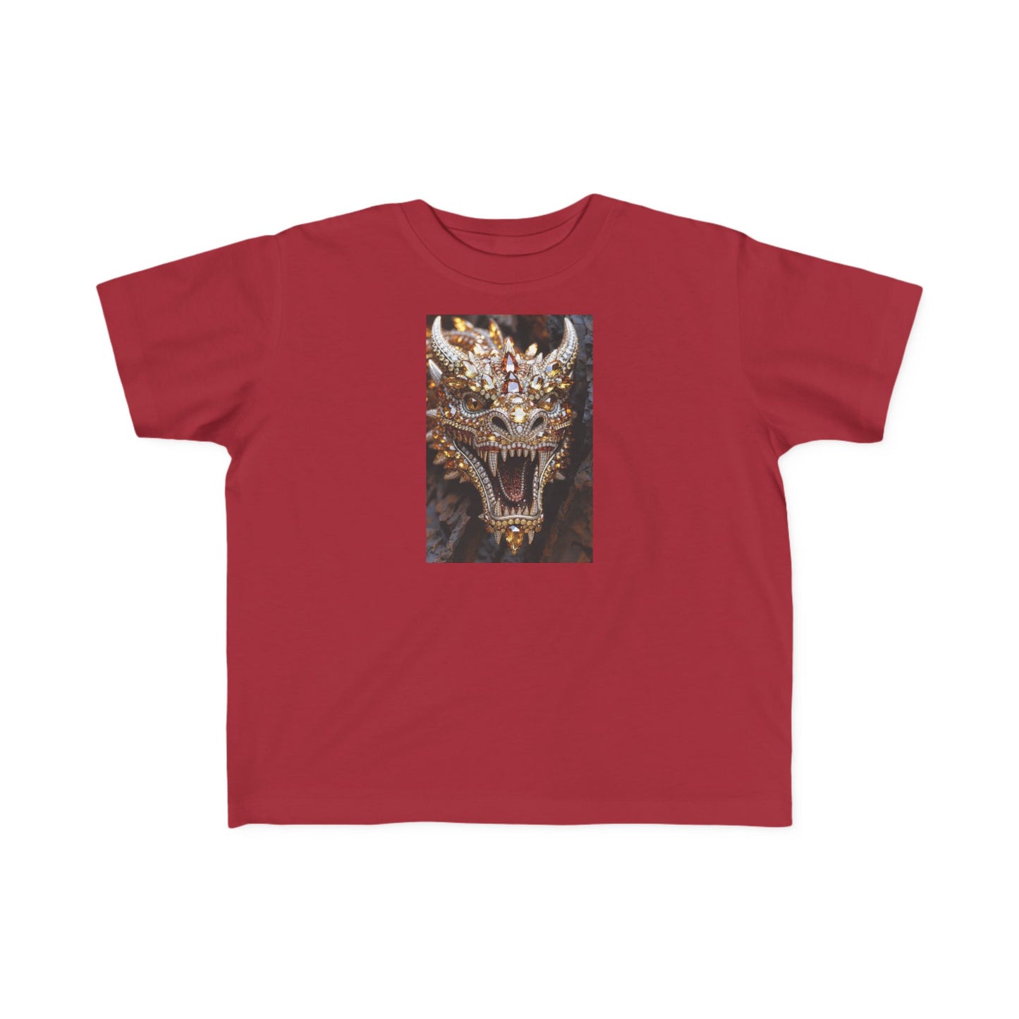 Toddler Tee — Fierce Gold Dragon Graphic Shirt