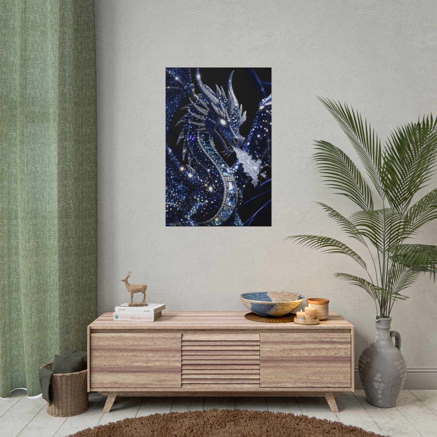 Rolled Poster — Sparkling Ice Dragon Art Print