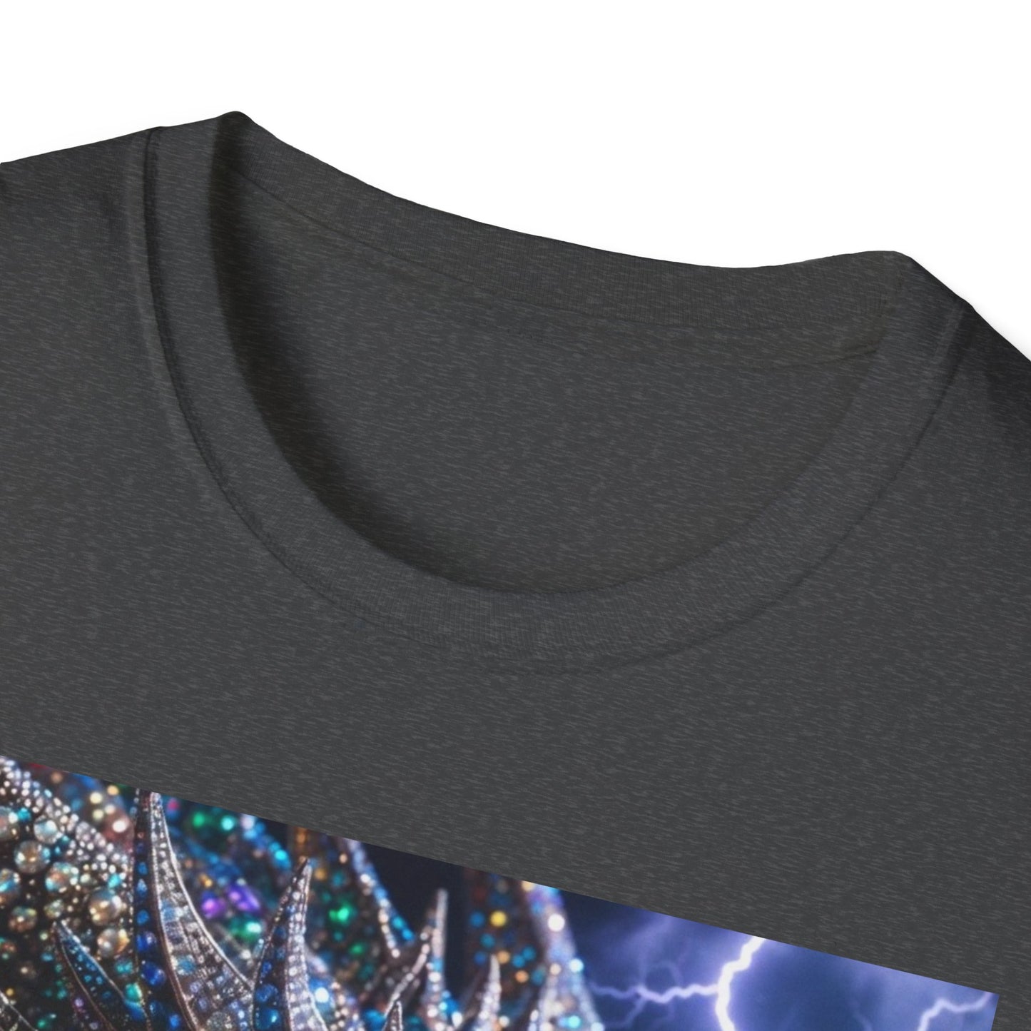 Dragon Lightning T-Shirt — Neon Crystal Fantasy Graphic Tee