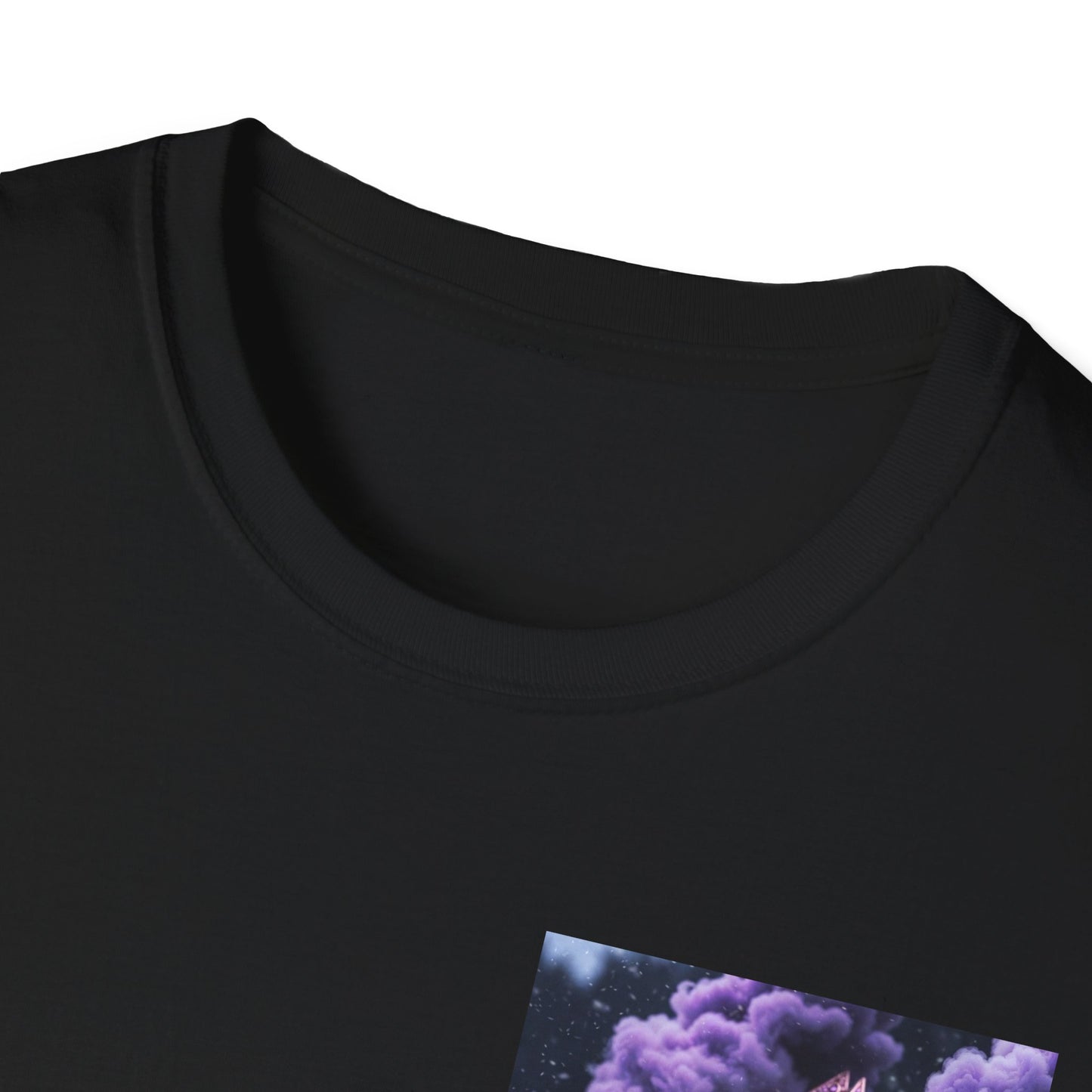 T-Shirt — Purple Nebula Tree Chest Pocket Graphic Tee